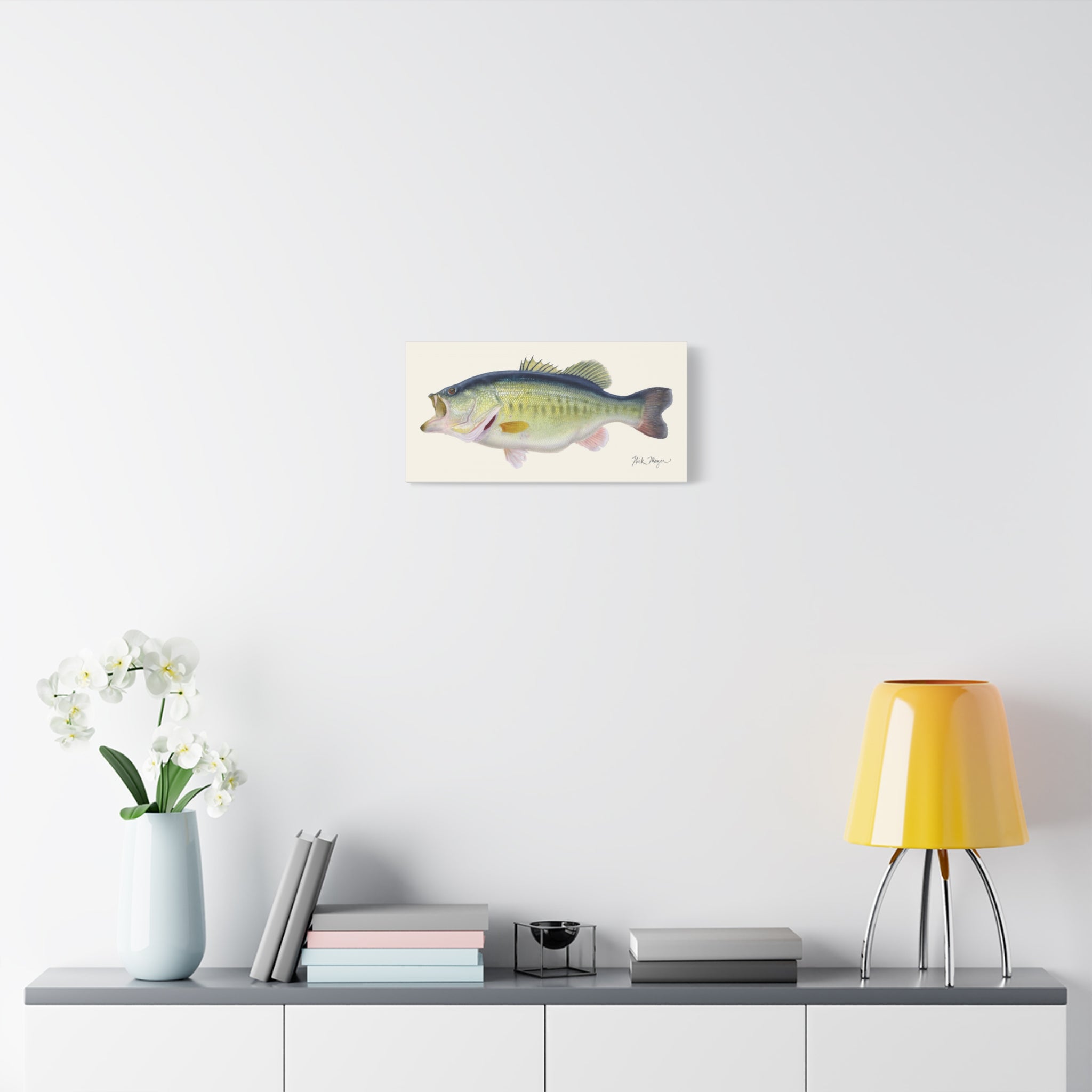 Largemouth Bass III Canvas Print Printify