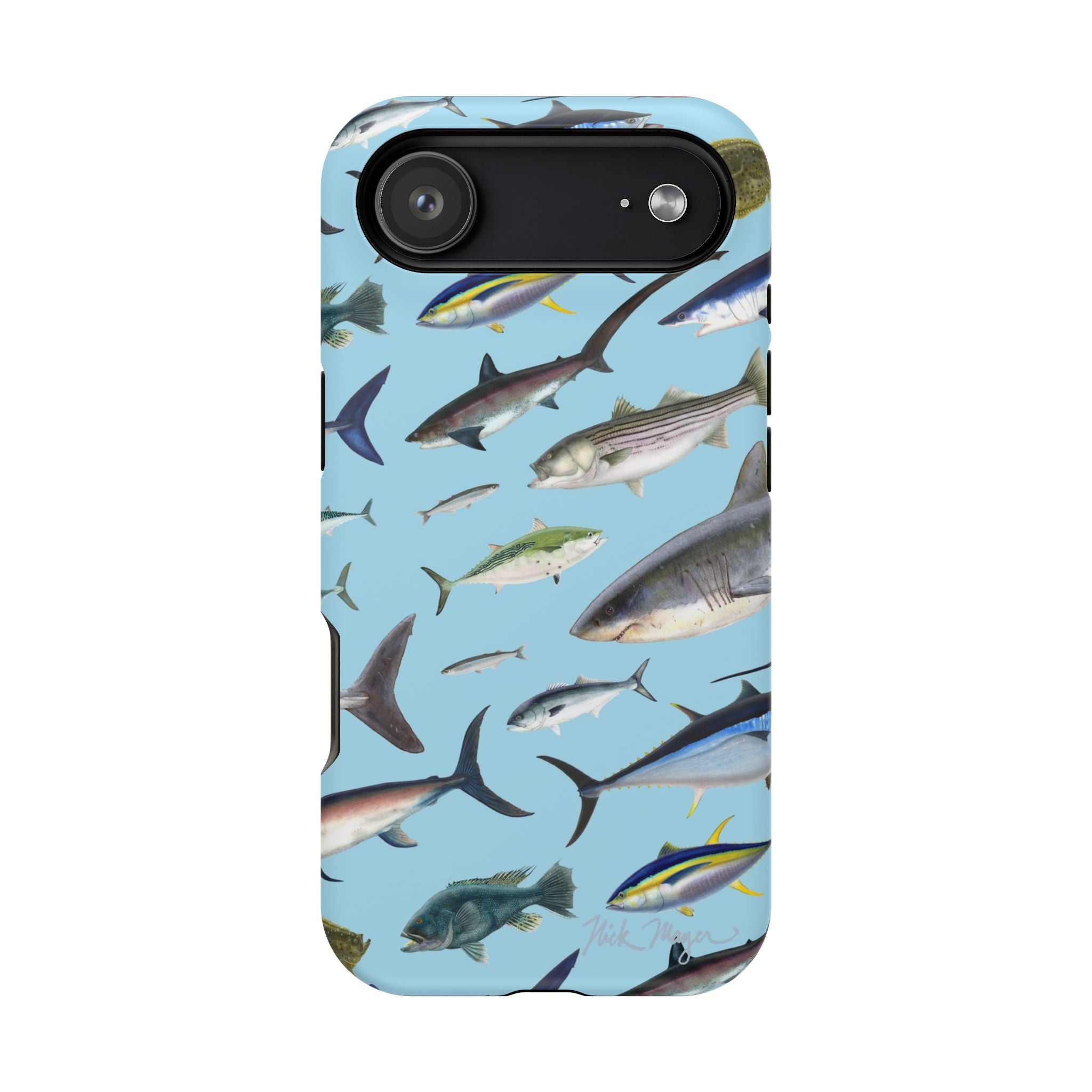 New England Fish Blue MagSafe iPhone Case