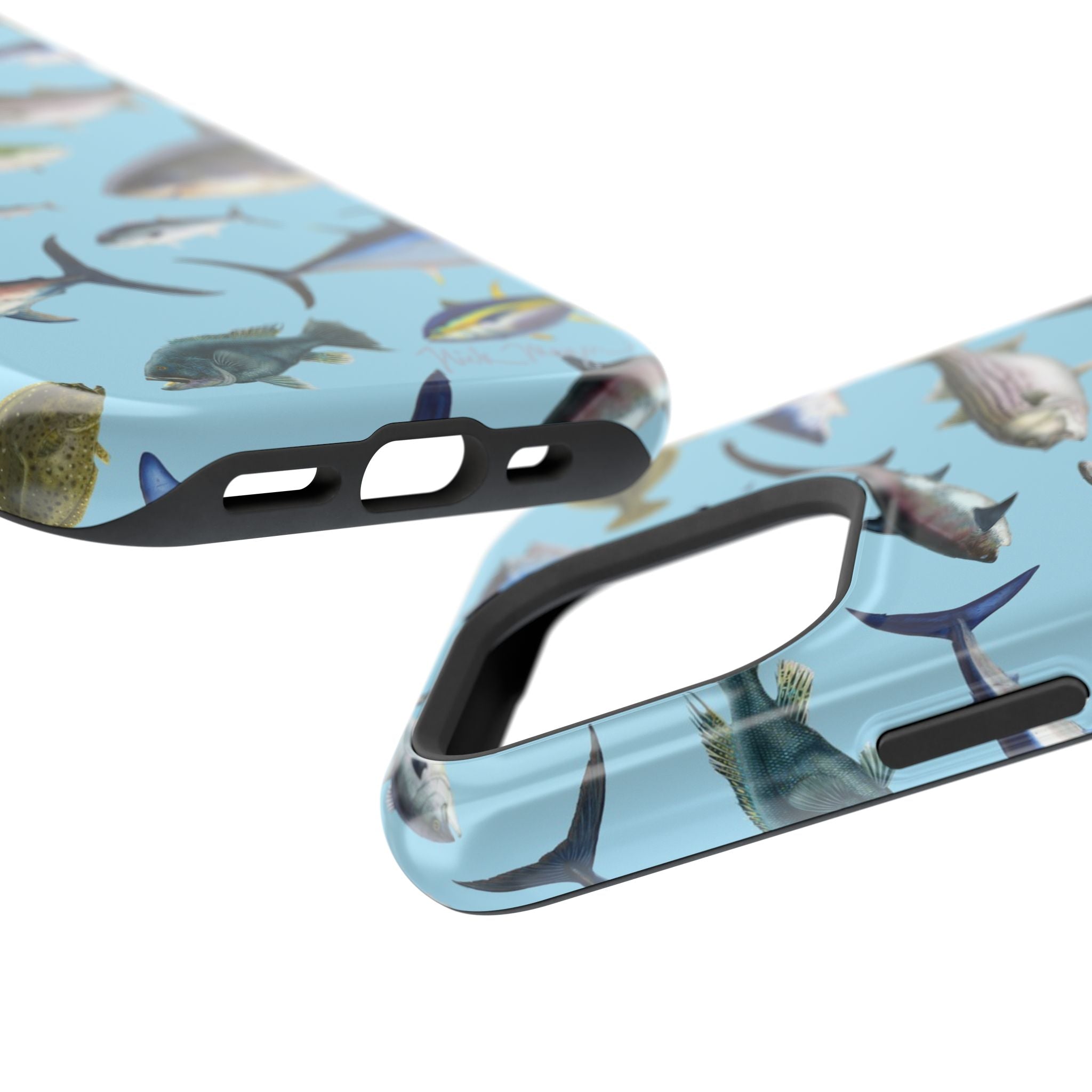 New England Fish Blue MagSafe iPhone Case