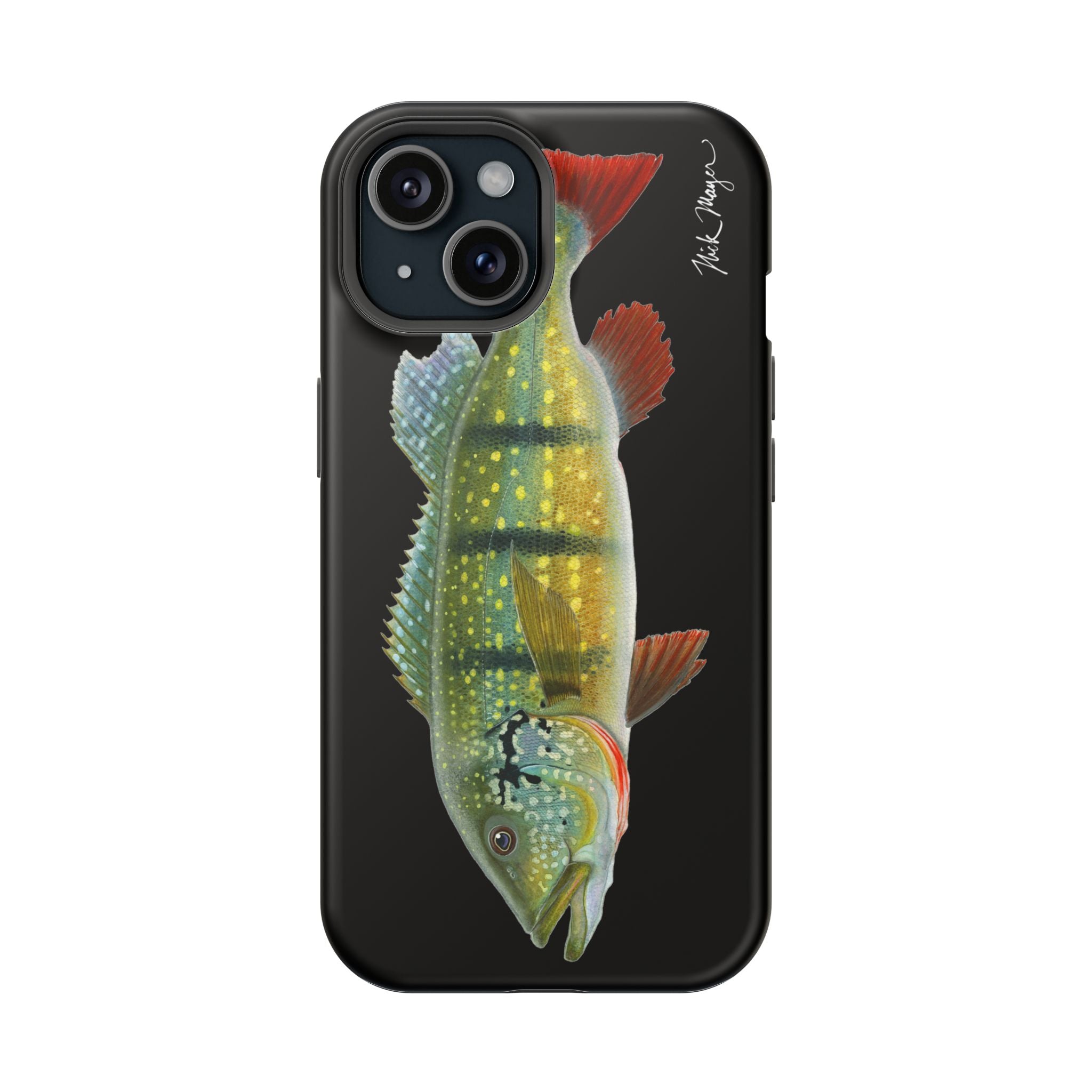 Peacock Bass MagSafe Black iPhone Case