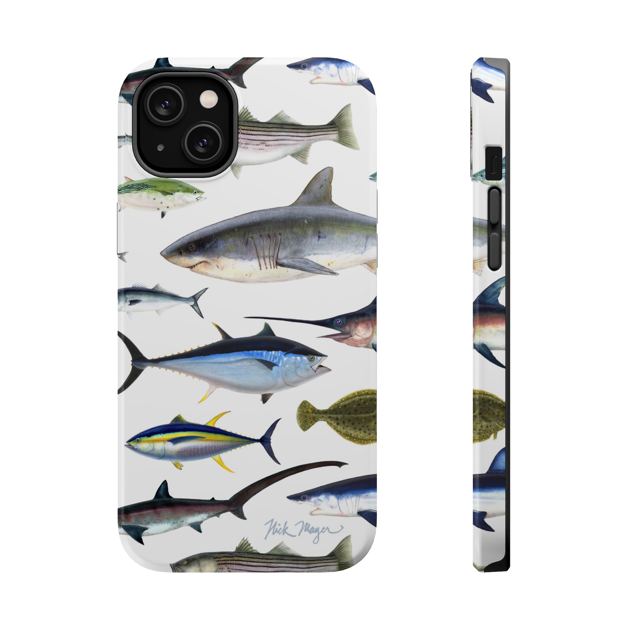 New England Fish White MagSafe iPhone Case