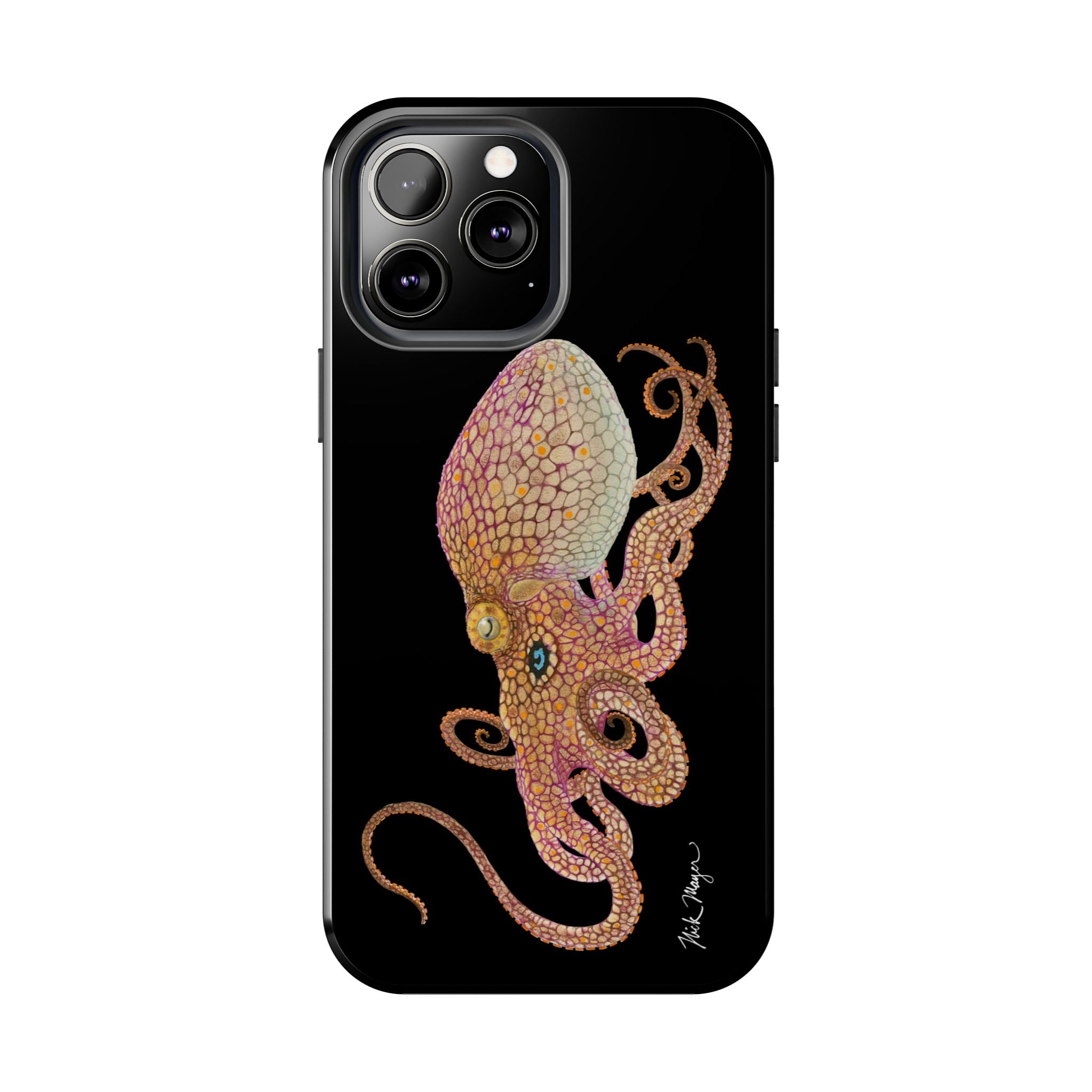 Two Spot Octopus Black Phone Case (iPhone)