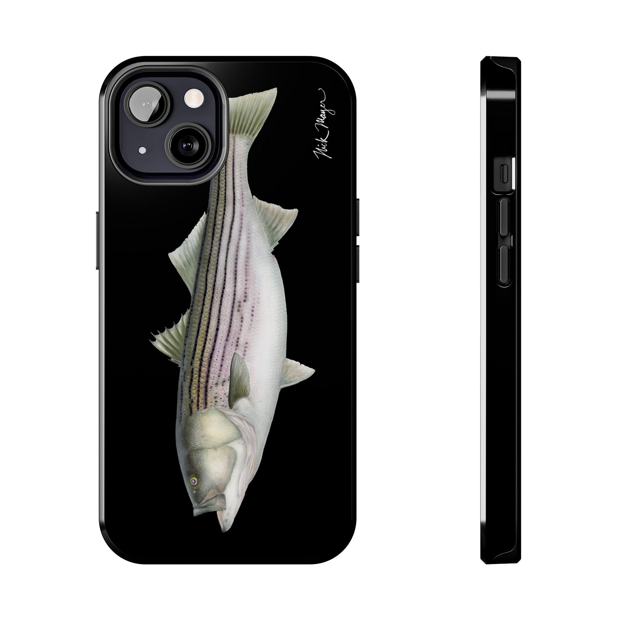 30 lb Striper - Black Phone Case (iPhone)