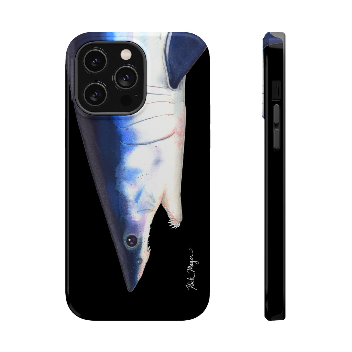 Mako Shark Face MagSafe Black iPhone Case Printify