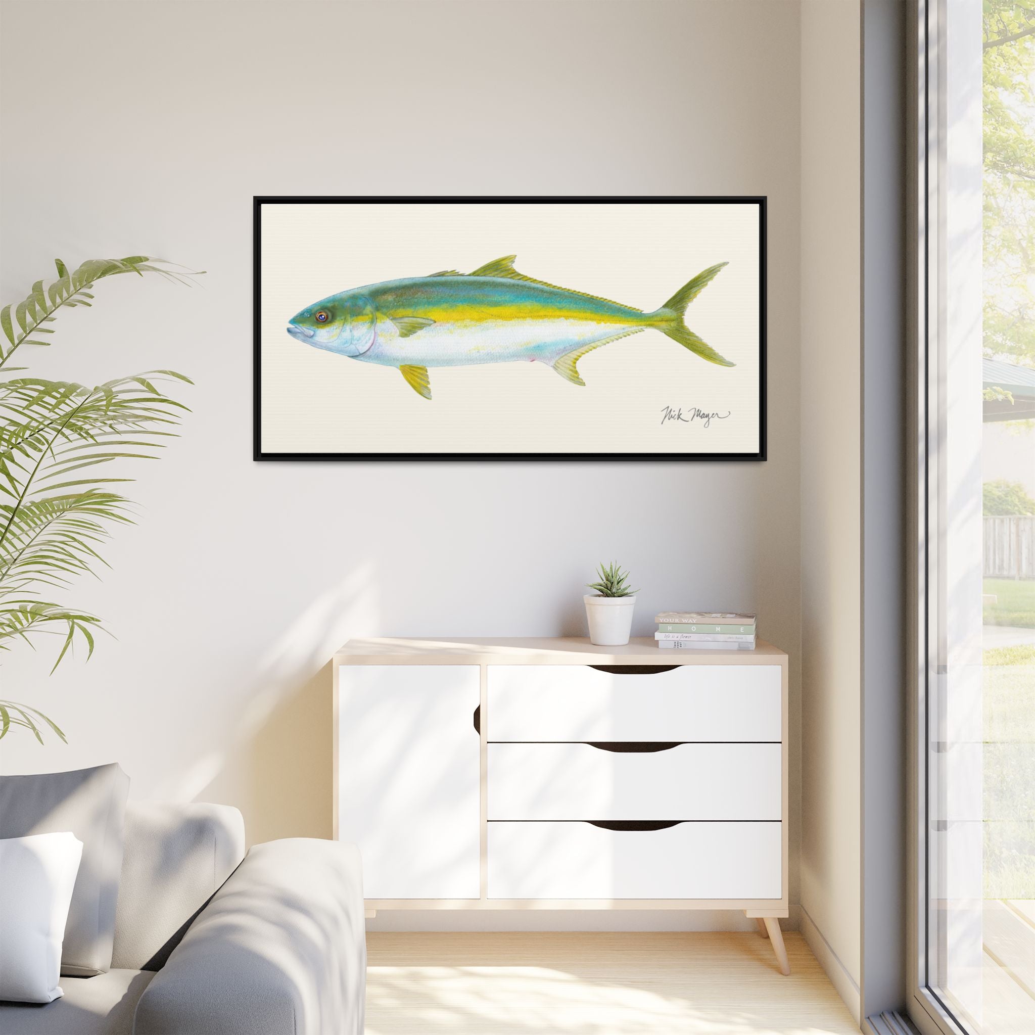 California Yellowtail I Framed Canvas Print Printify