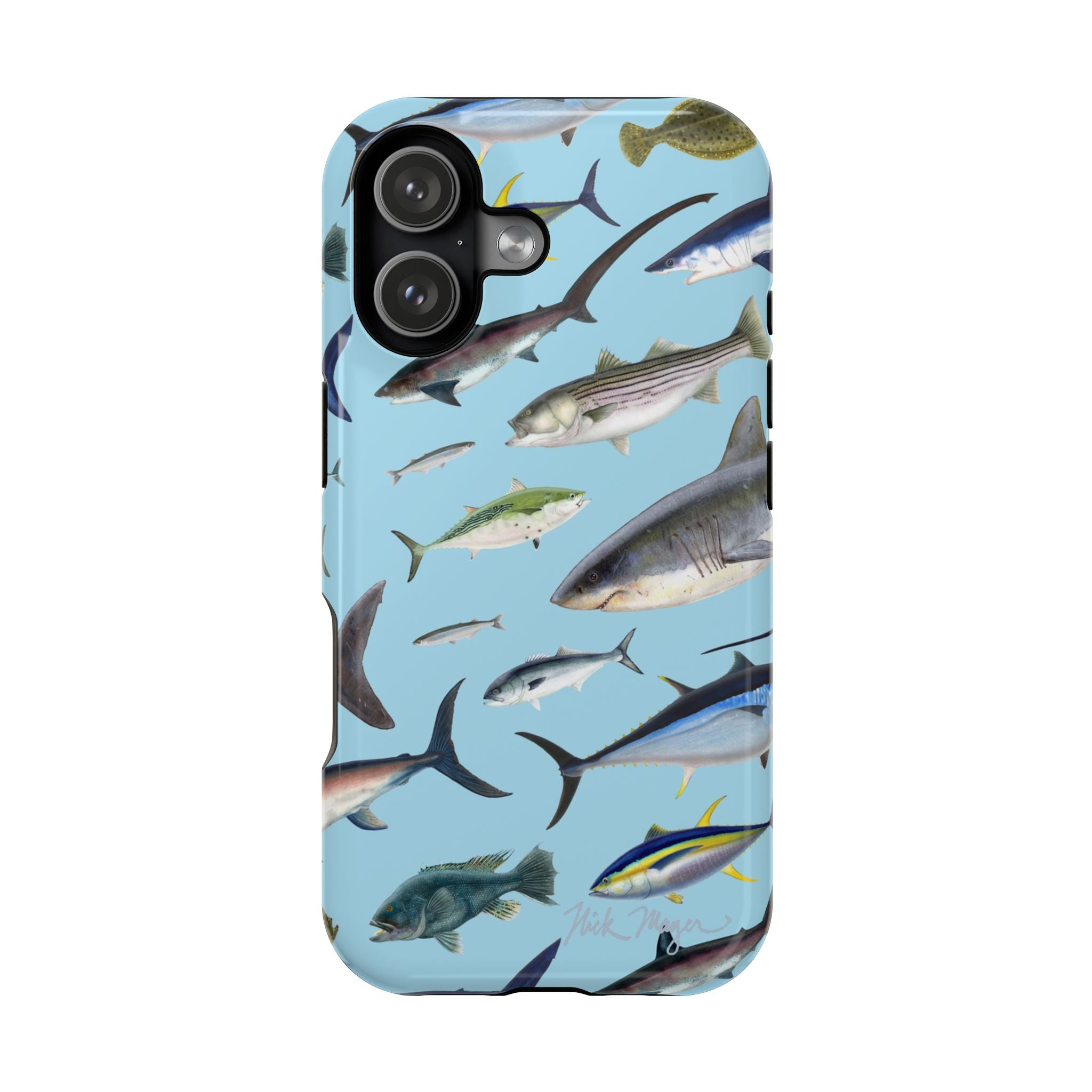 New England Fish Blue MagSafe iPhone Case