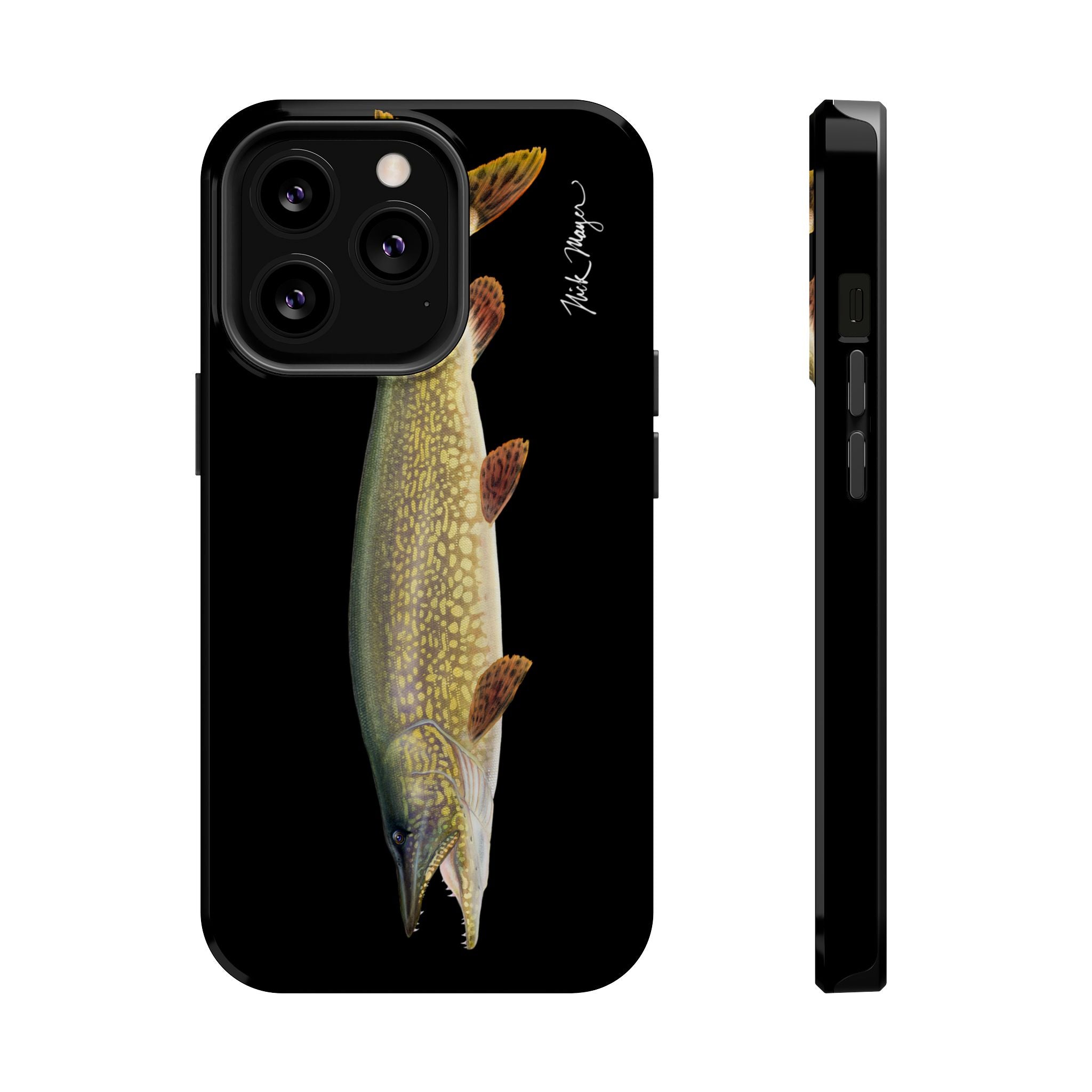 Northern Pike MagSafe Black iPhone Case Printify