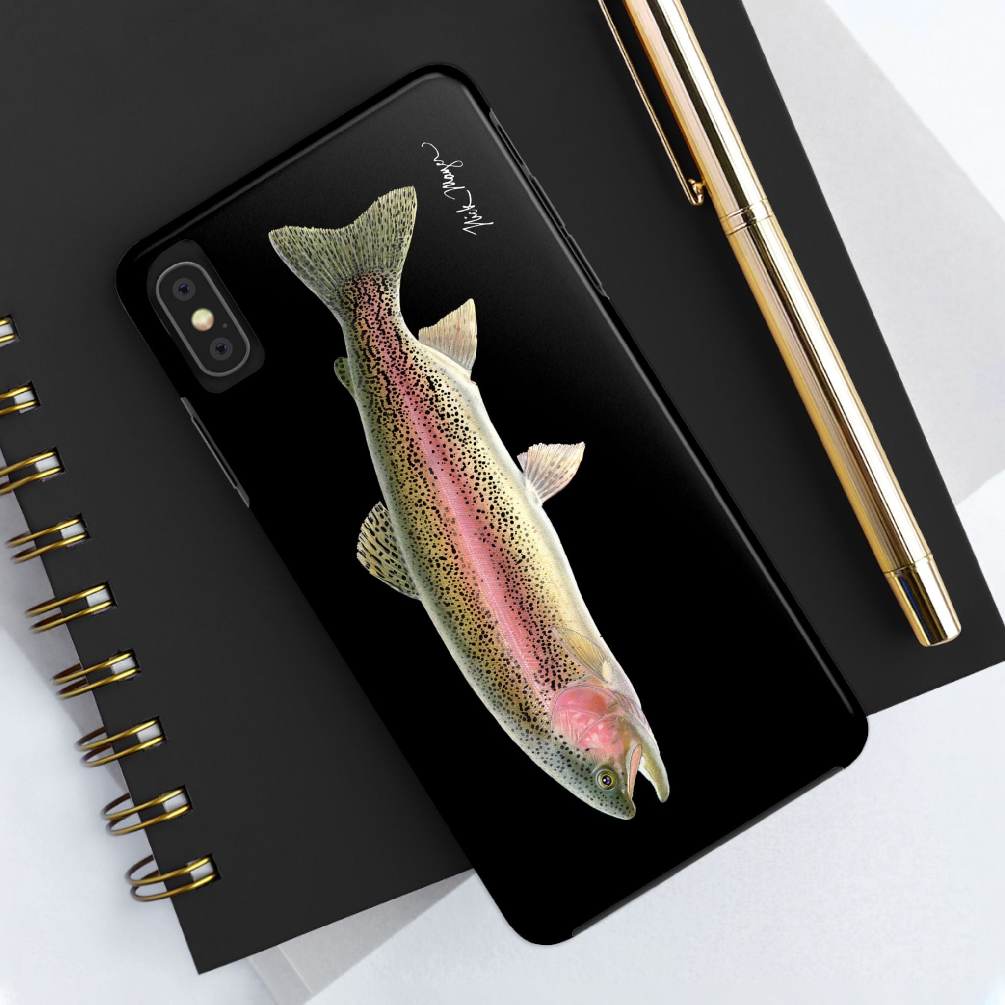 Rainbow Trout Black Phone Case (iPhone)