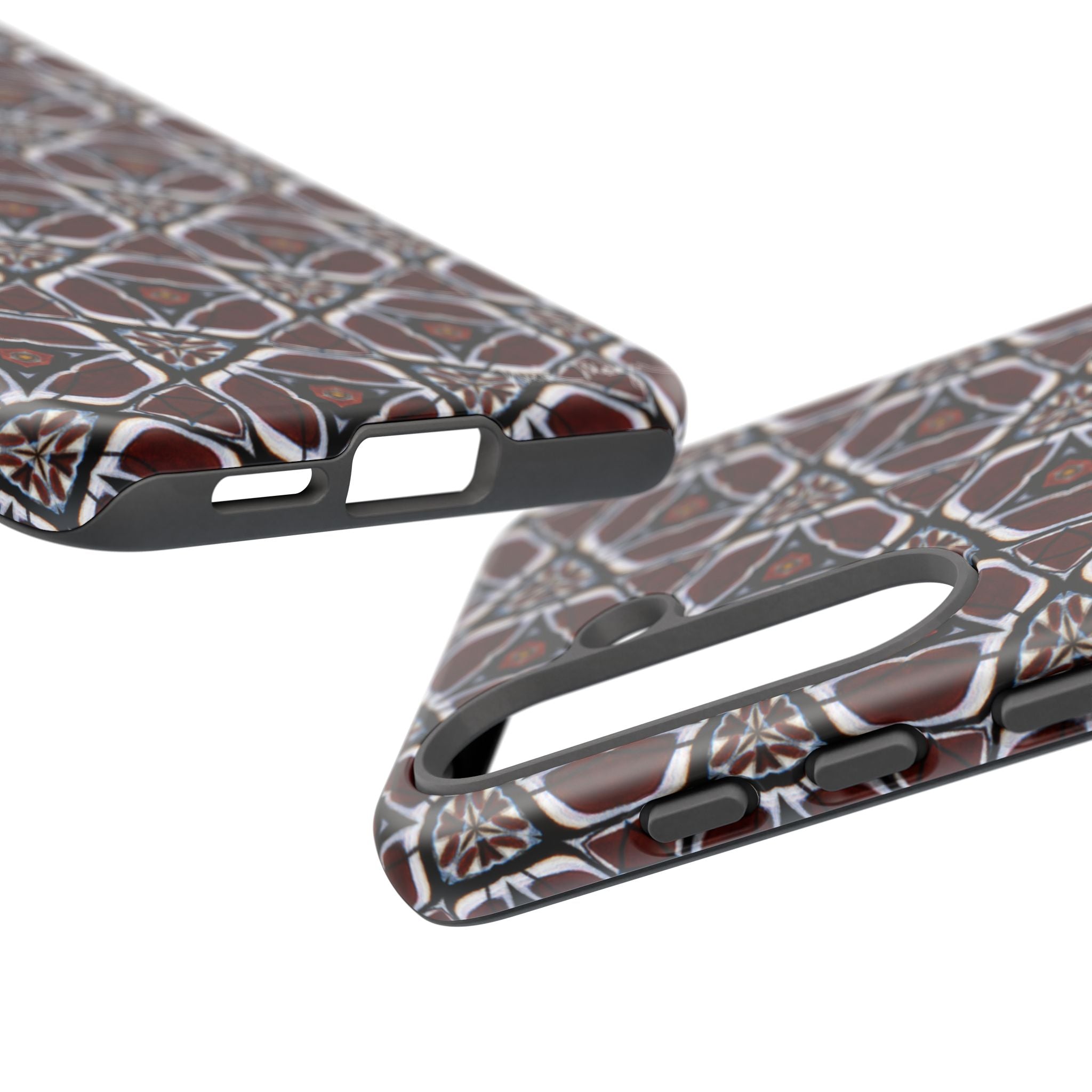 Maroon Butterfly Pattern Phone Case (Samsung)
