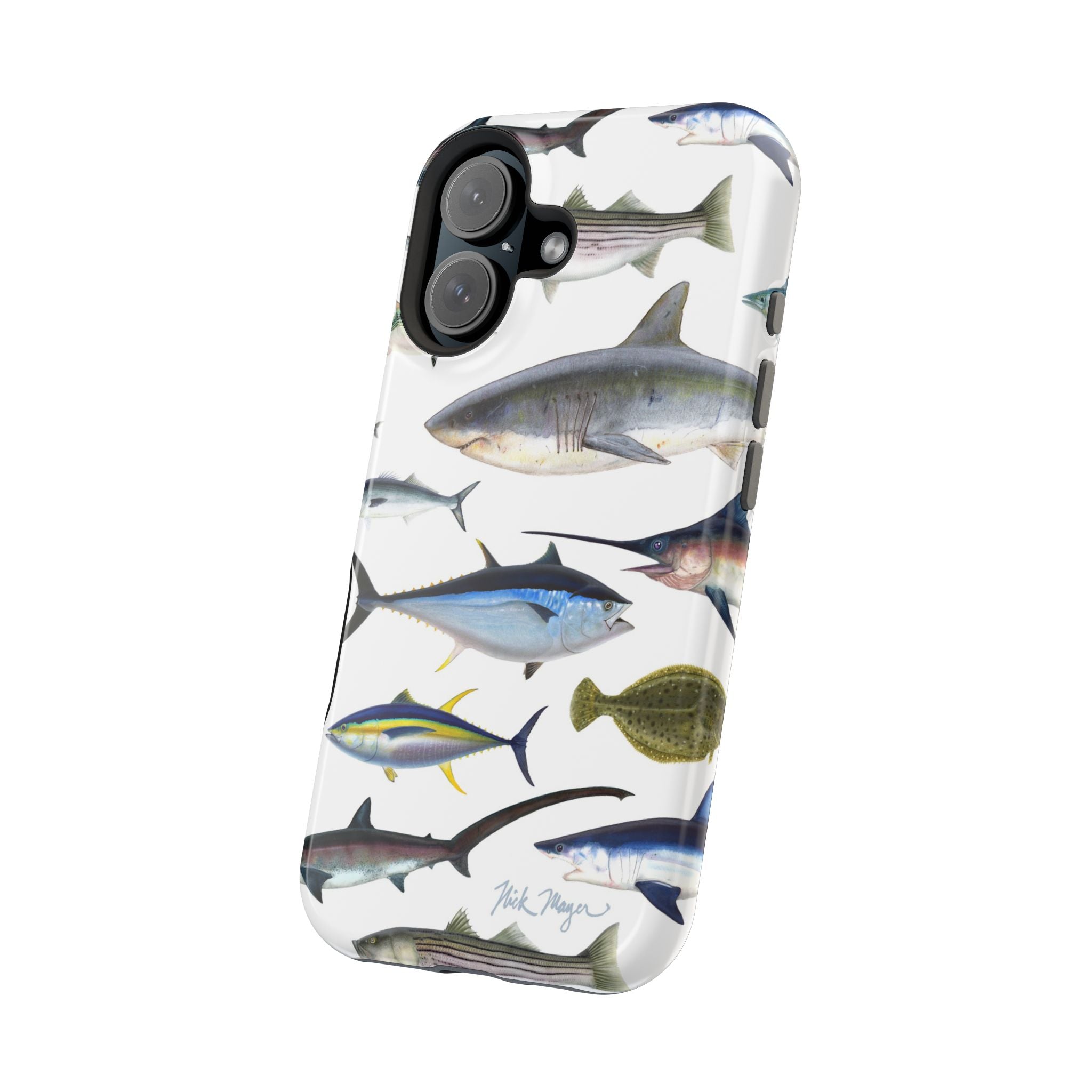 New England Fish White MagSafe iPhone Case