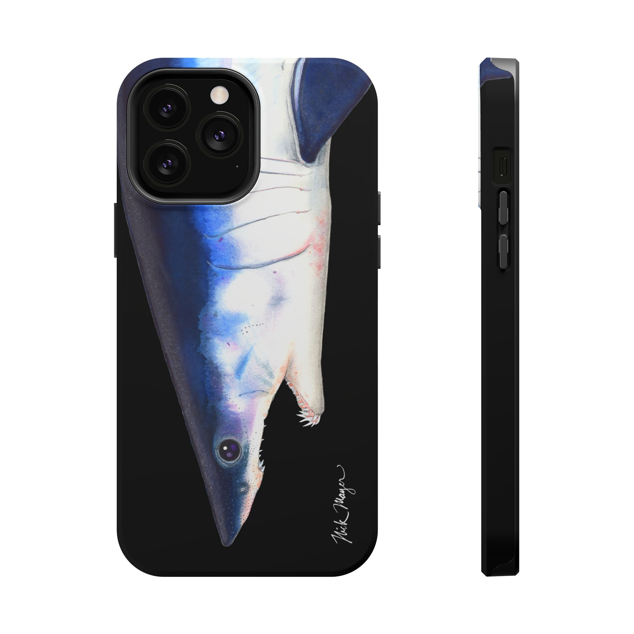 Mako Shark Face MagSafe Black iPhone Case
