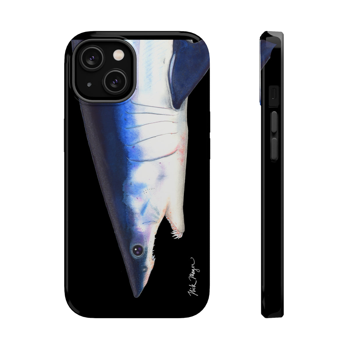 Mako Shark Face MagSafe Black iPhone Case