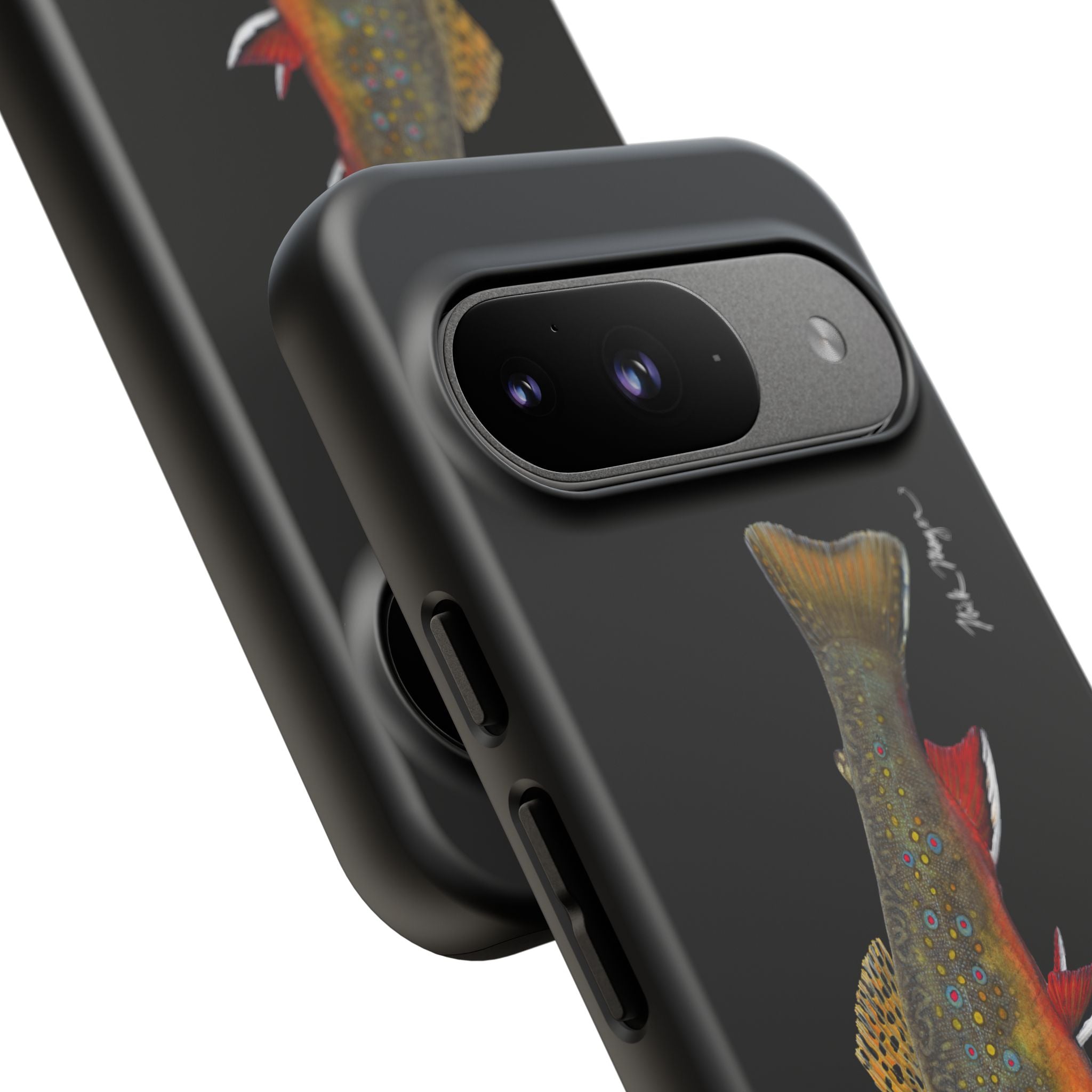 Brook Trout Black Phone Cases (Samsung) Printify