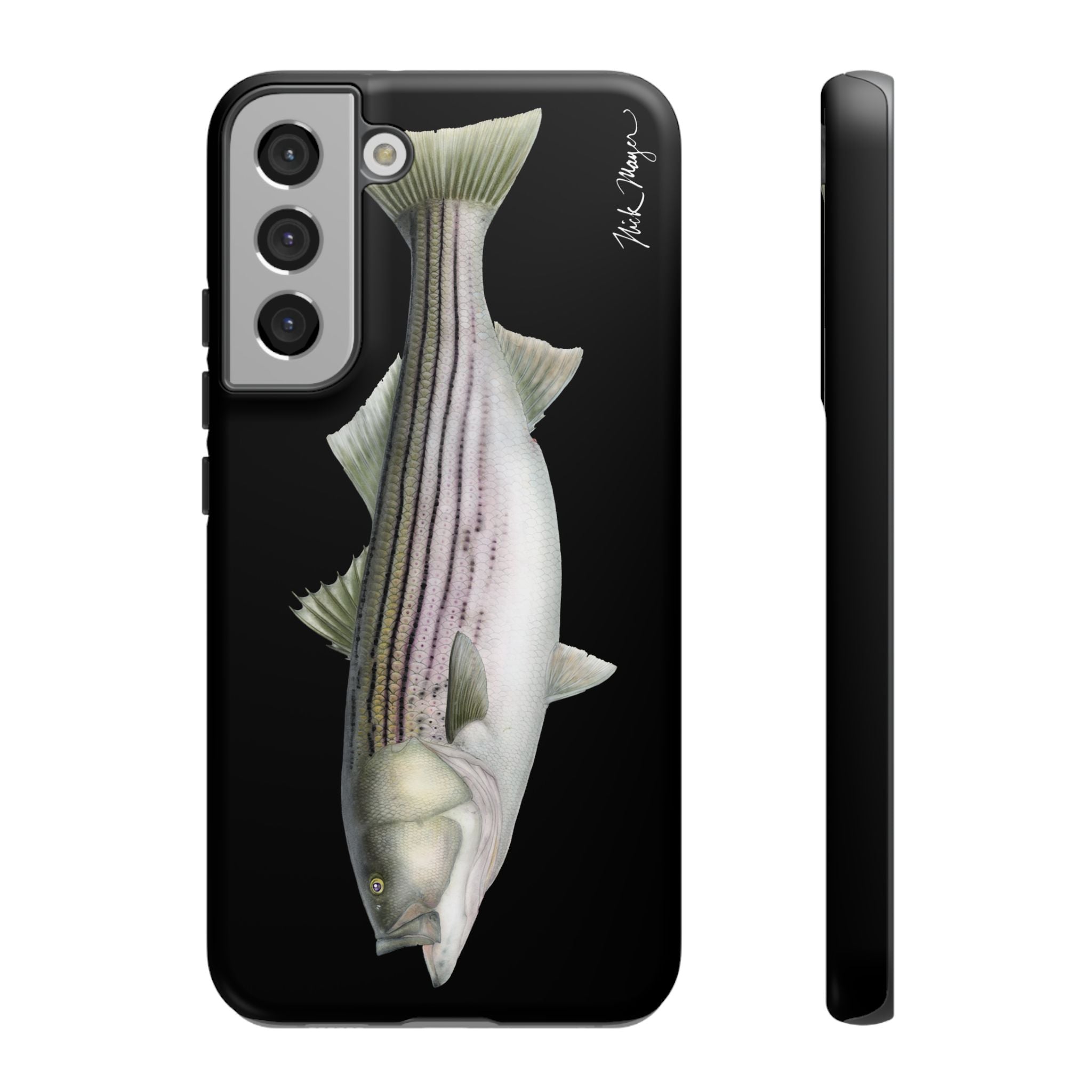 30 lb Striper Black Phone Case (Samsung) Printify