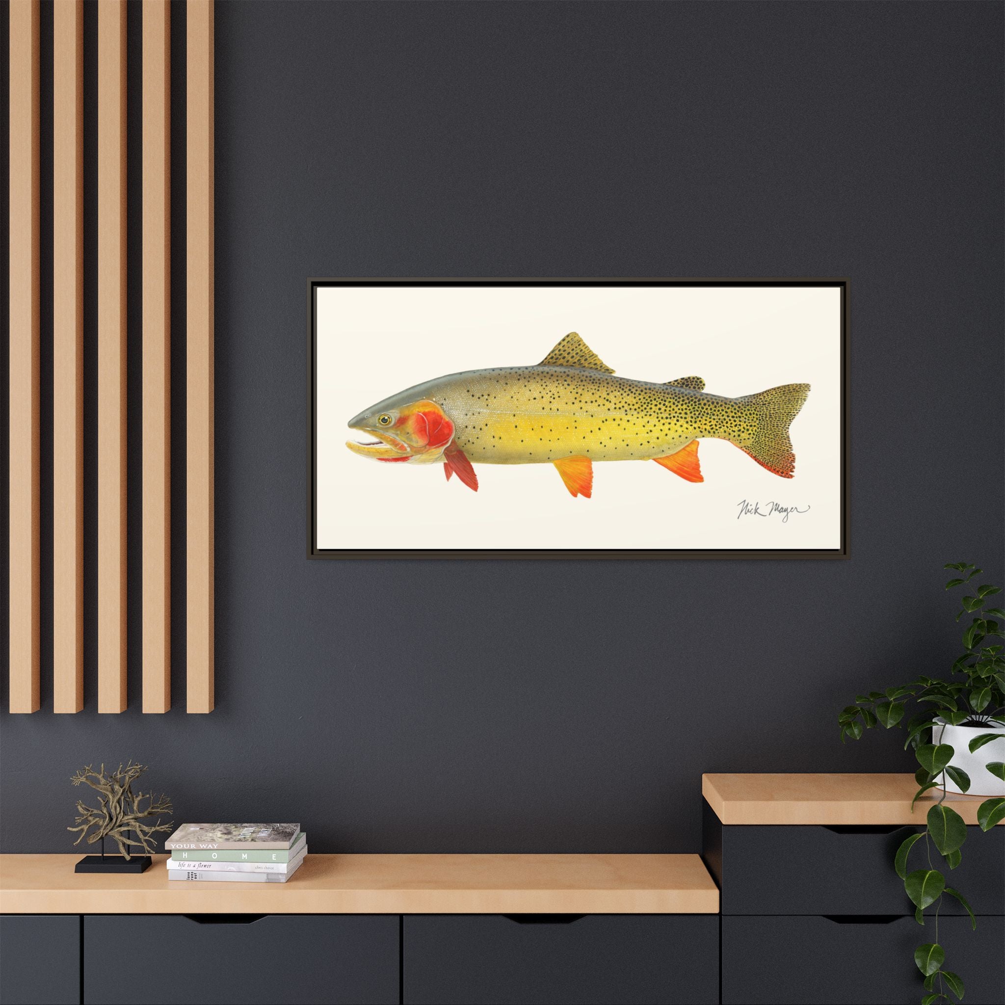 Cutthroat Trout I Framed Canvas Print Printify