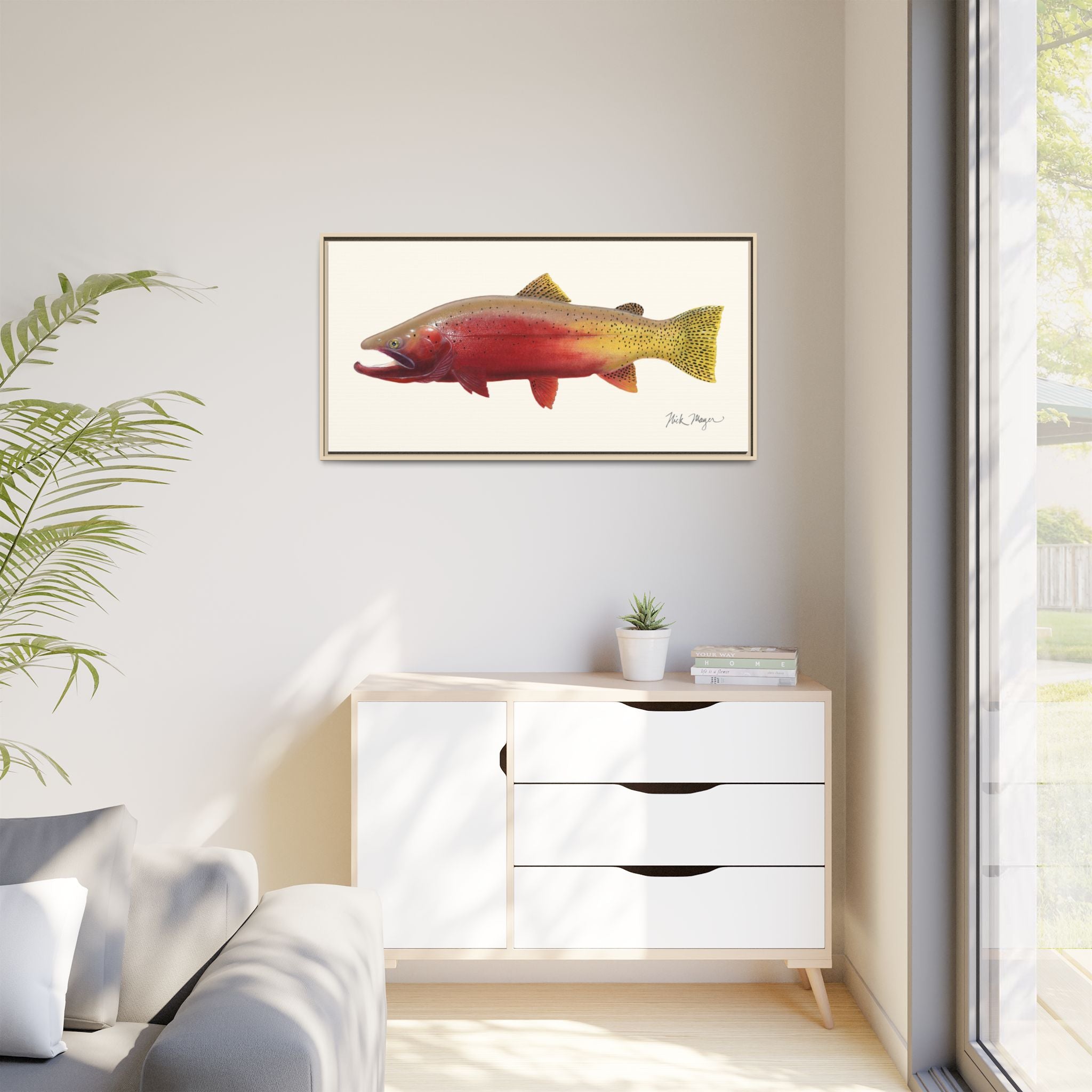 Cutthroat Trout II Framed Canvas Print Printify