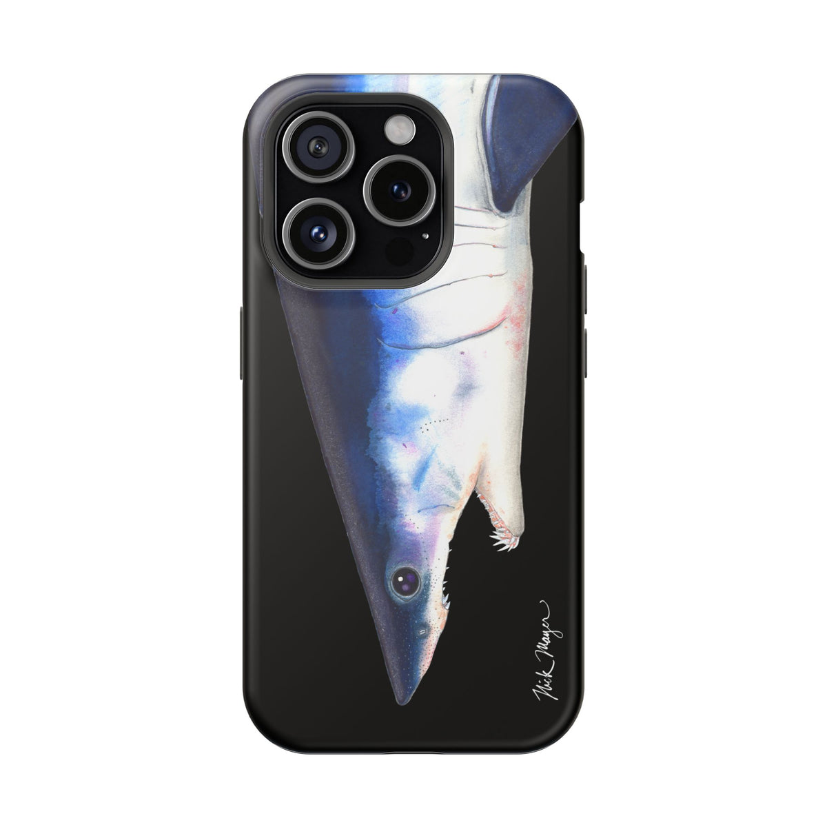 Mako Shark Face MagSafe Black iPhone Case Printify