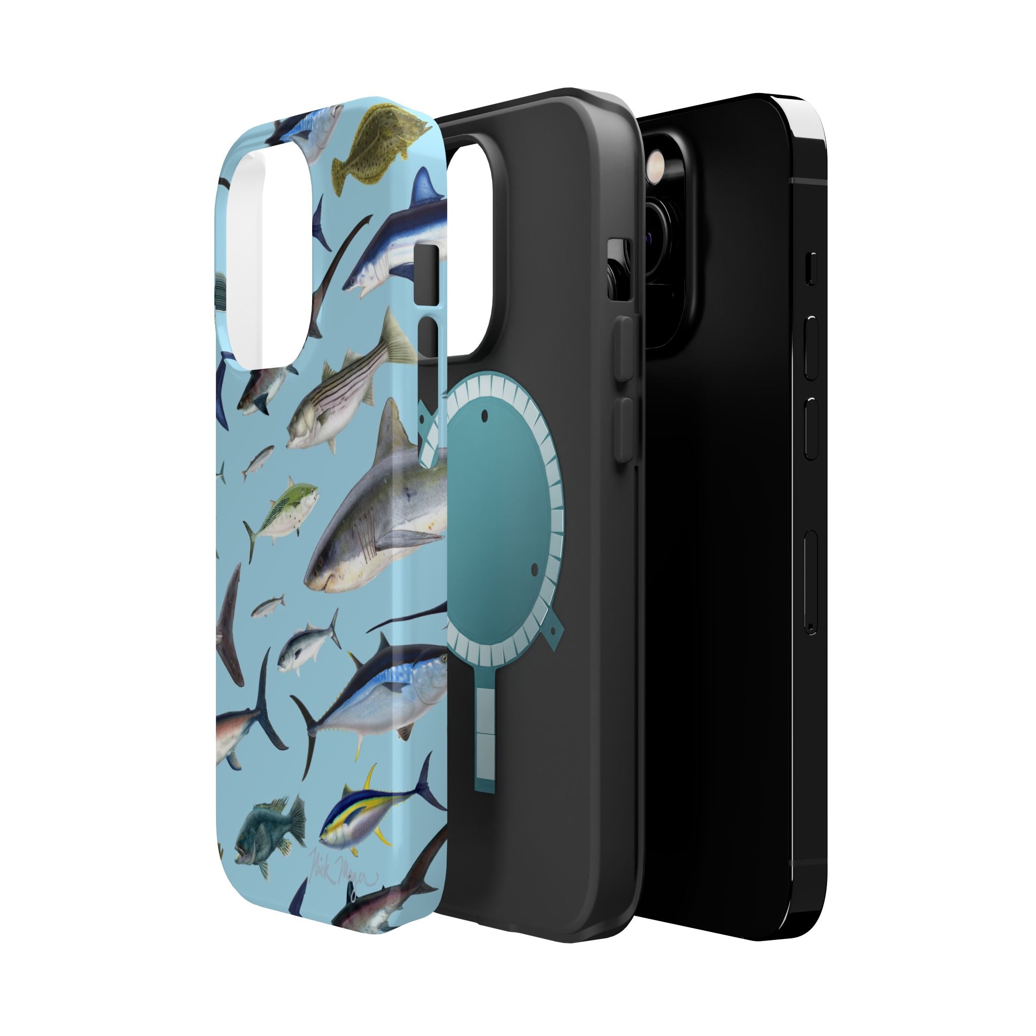 New England Fish Blue MagSafe iPhone Case