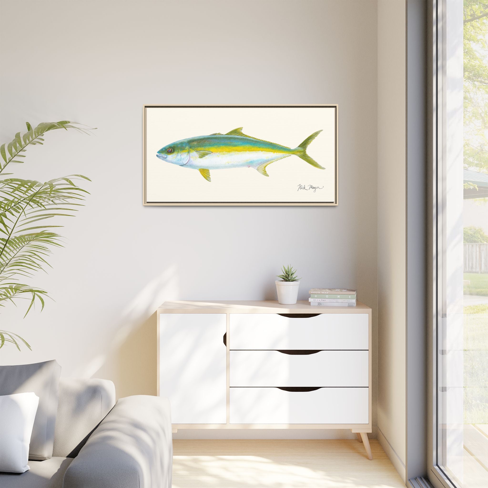 California Yellowtail I Framed Canvas Print Printify