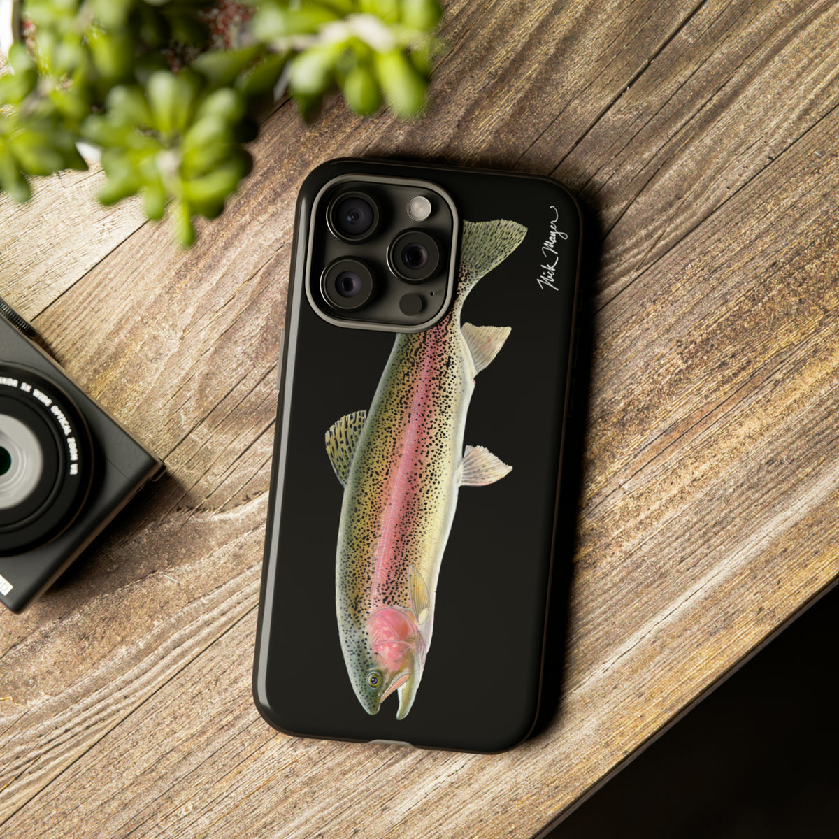 Rainbow Trout Black iPhone 15 Case