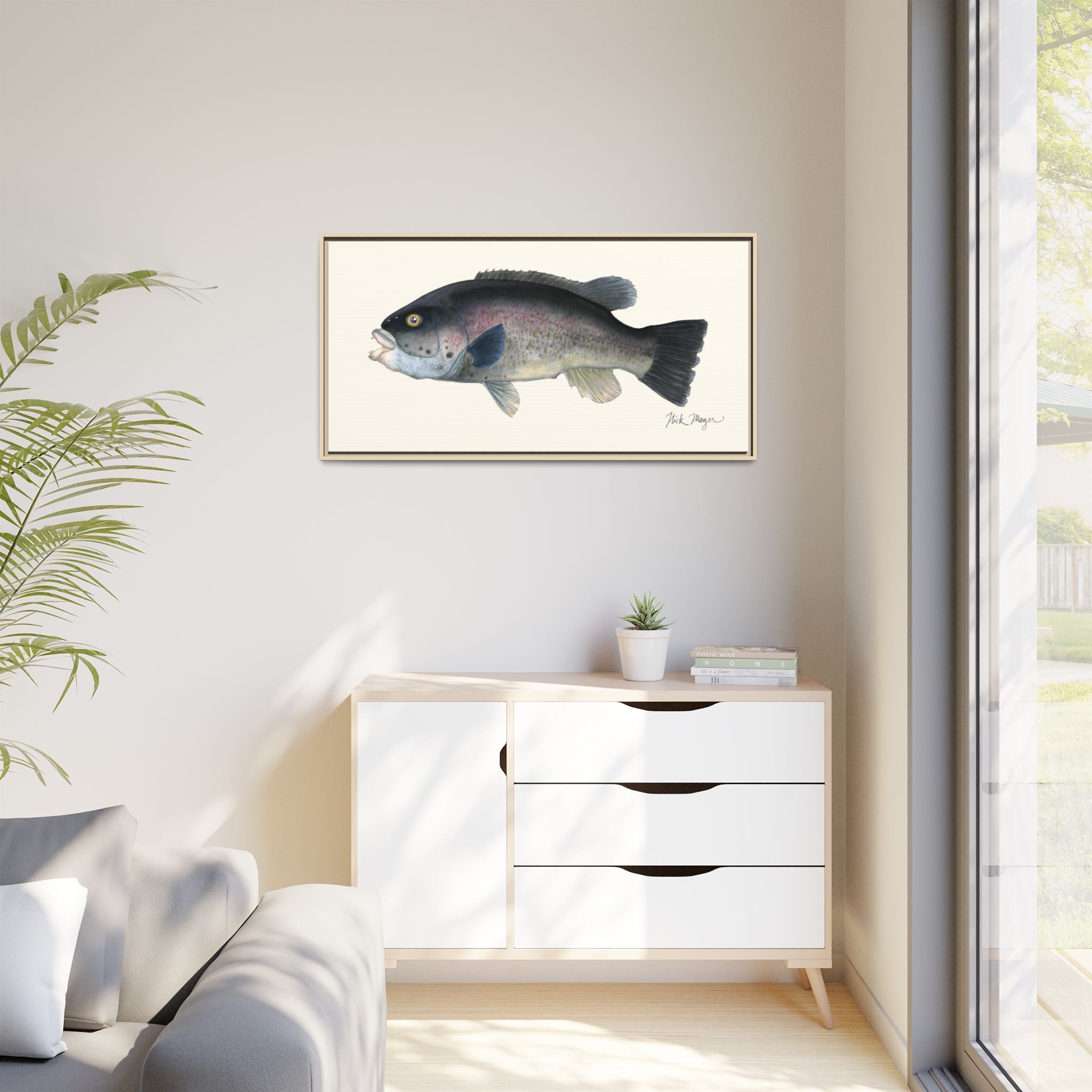 Tautog / Blackfish Framed Canvas Print Printify