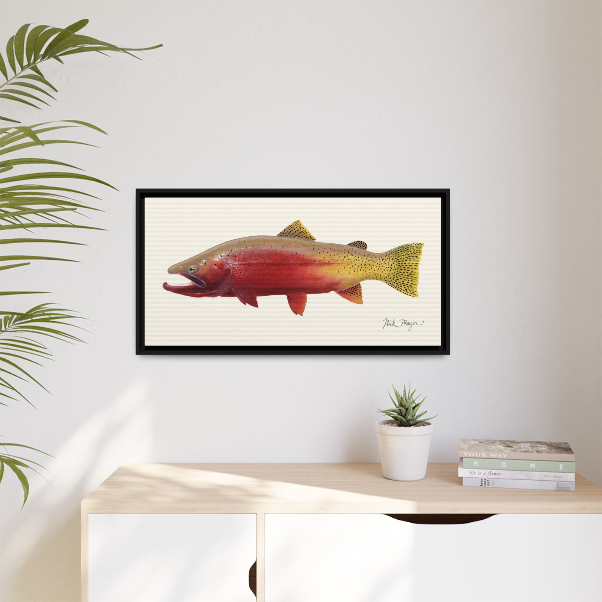 Cutthroat Trout II Framed Canvas Print Printify