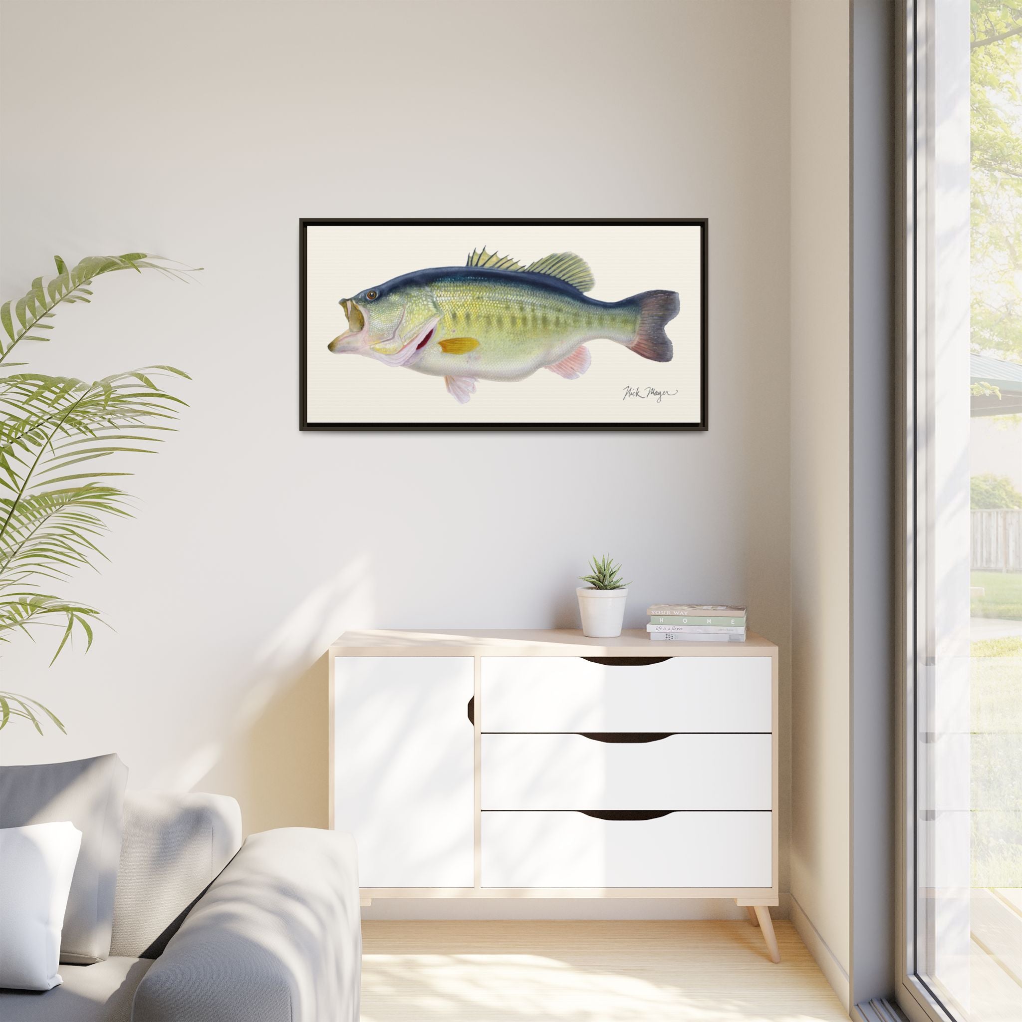 Largemouth Bass 3 Framed Canvas Print