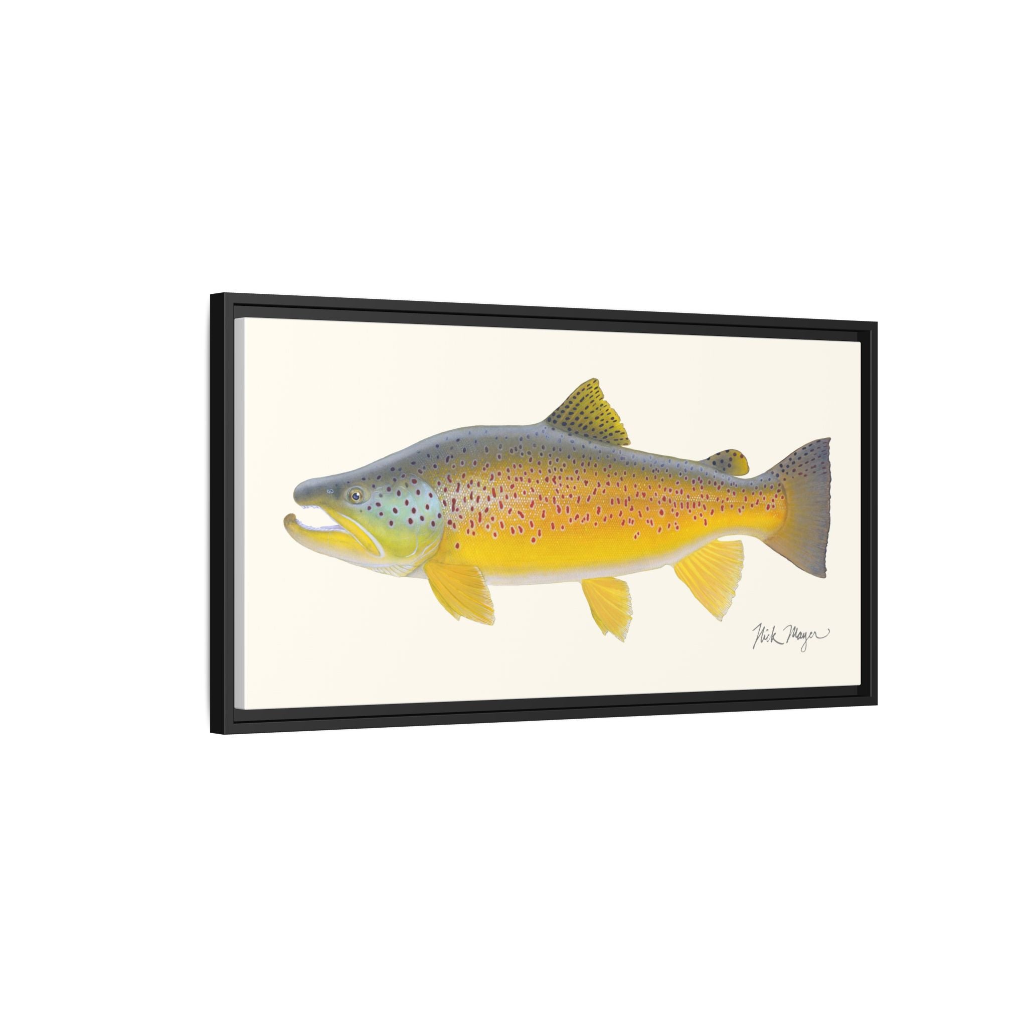 Brown Trout III Framed Canvas Print Printify