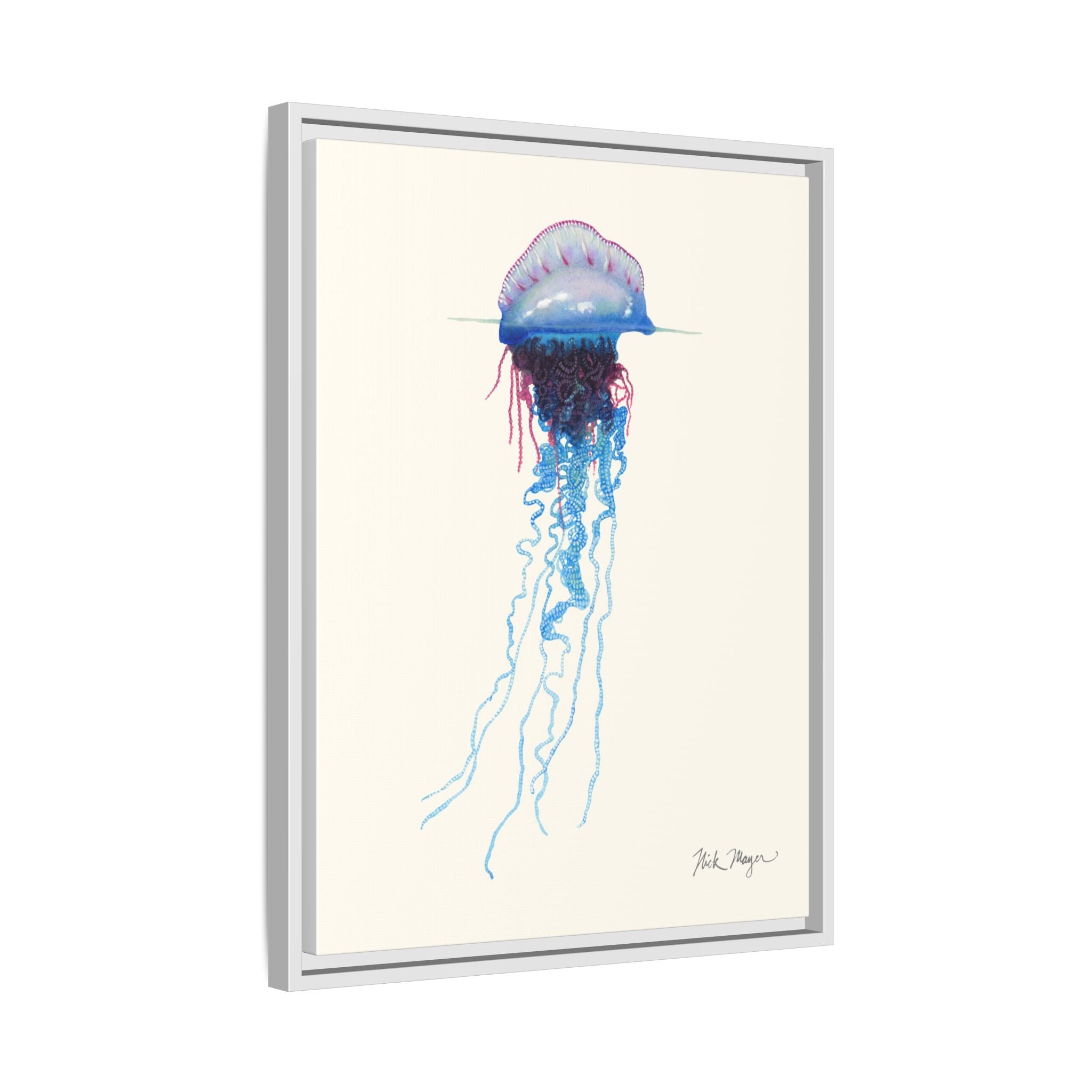 Portuguese Man O' War Framed Canvas Print Printify