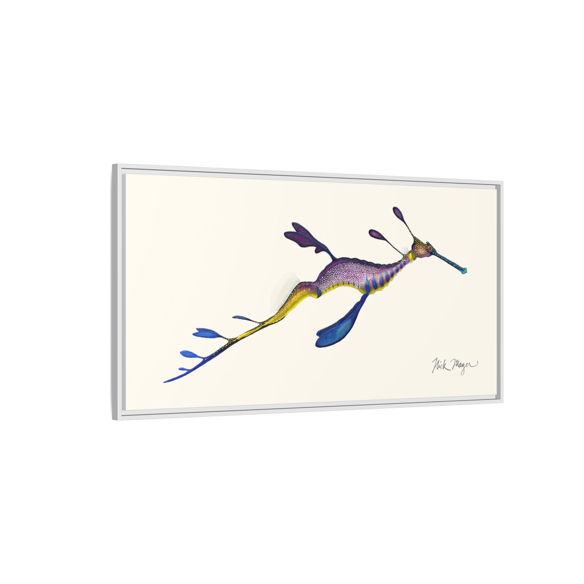 Weedy Sea Dragon Framed Canvas Print Printify