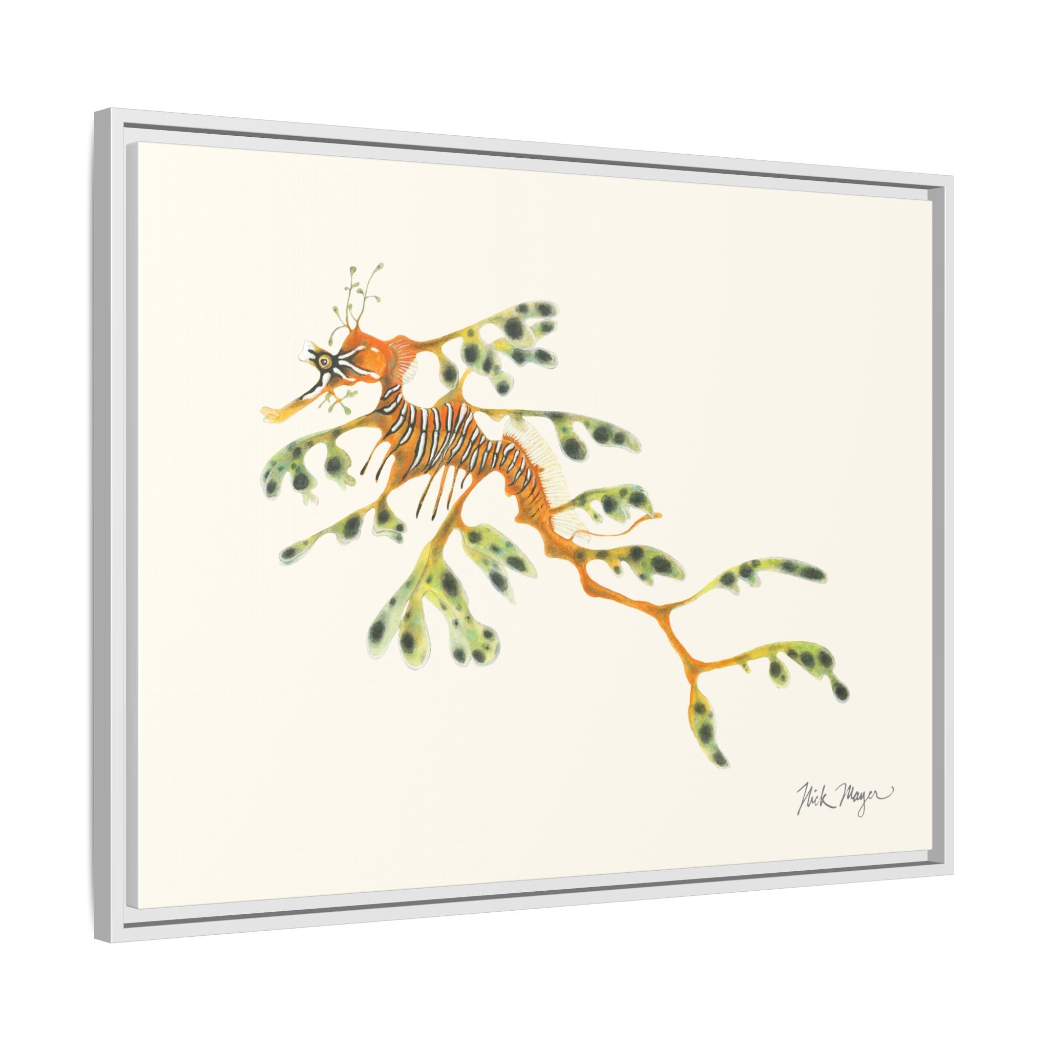Leafy Sea Dragon Framed Canvas Print Printify