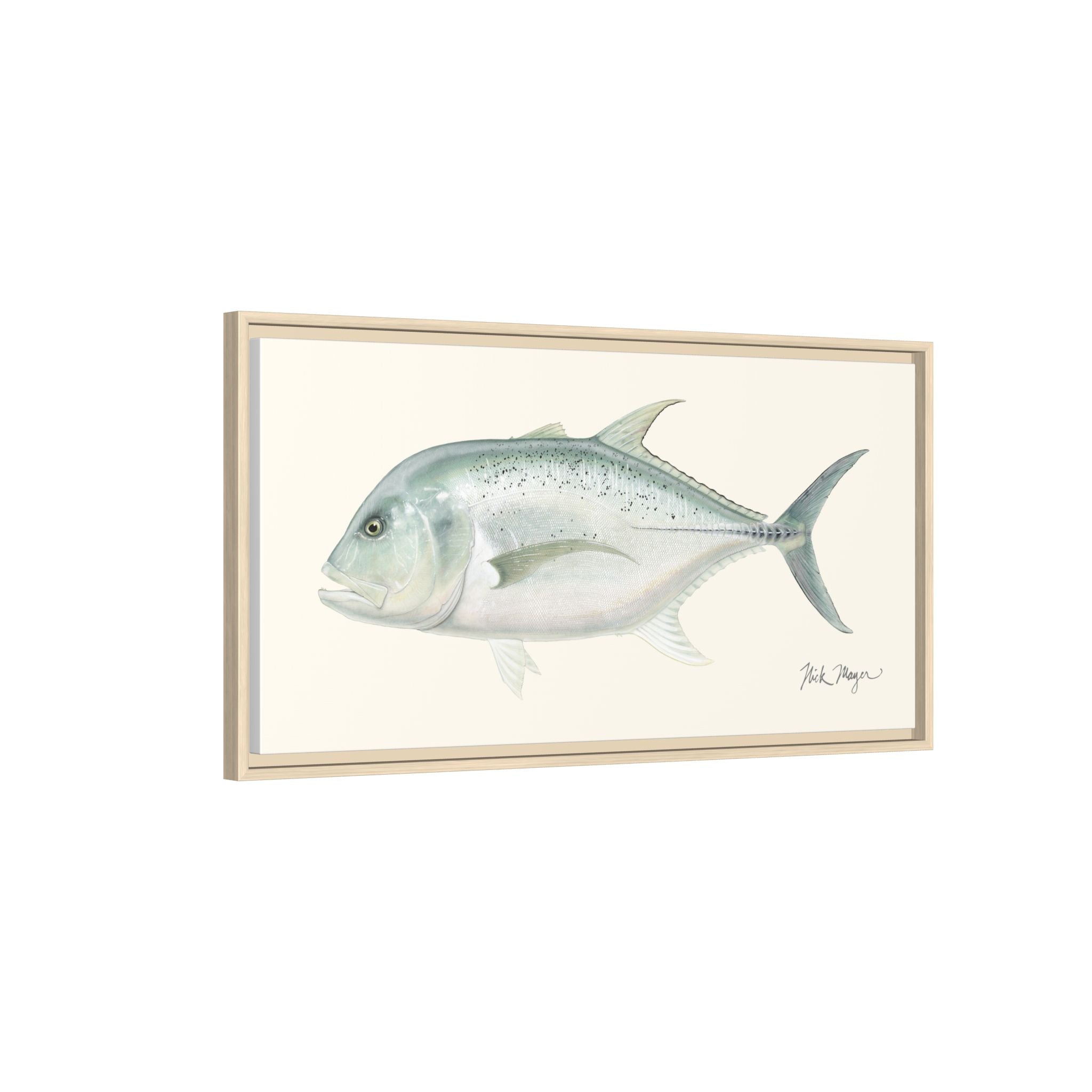 Boss Giant Trevally Framed Canvas Print Printify