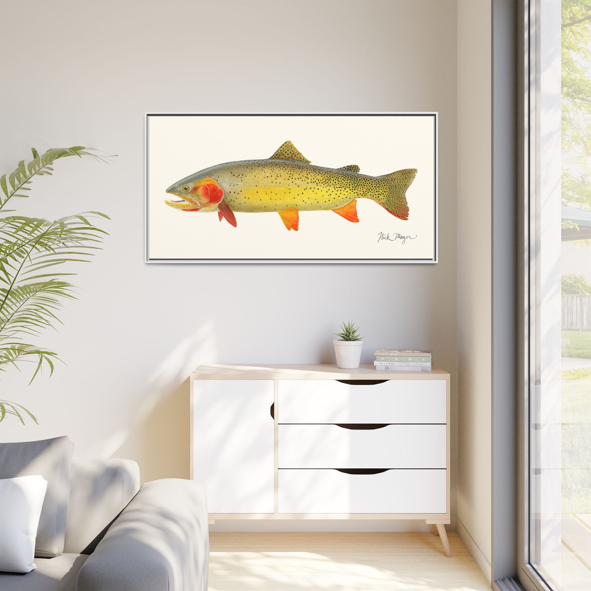 Cutthroat Trout I Framed Canvas Print Printify