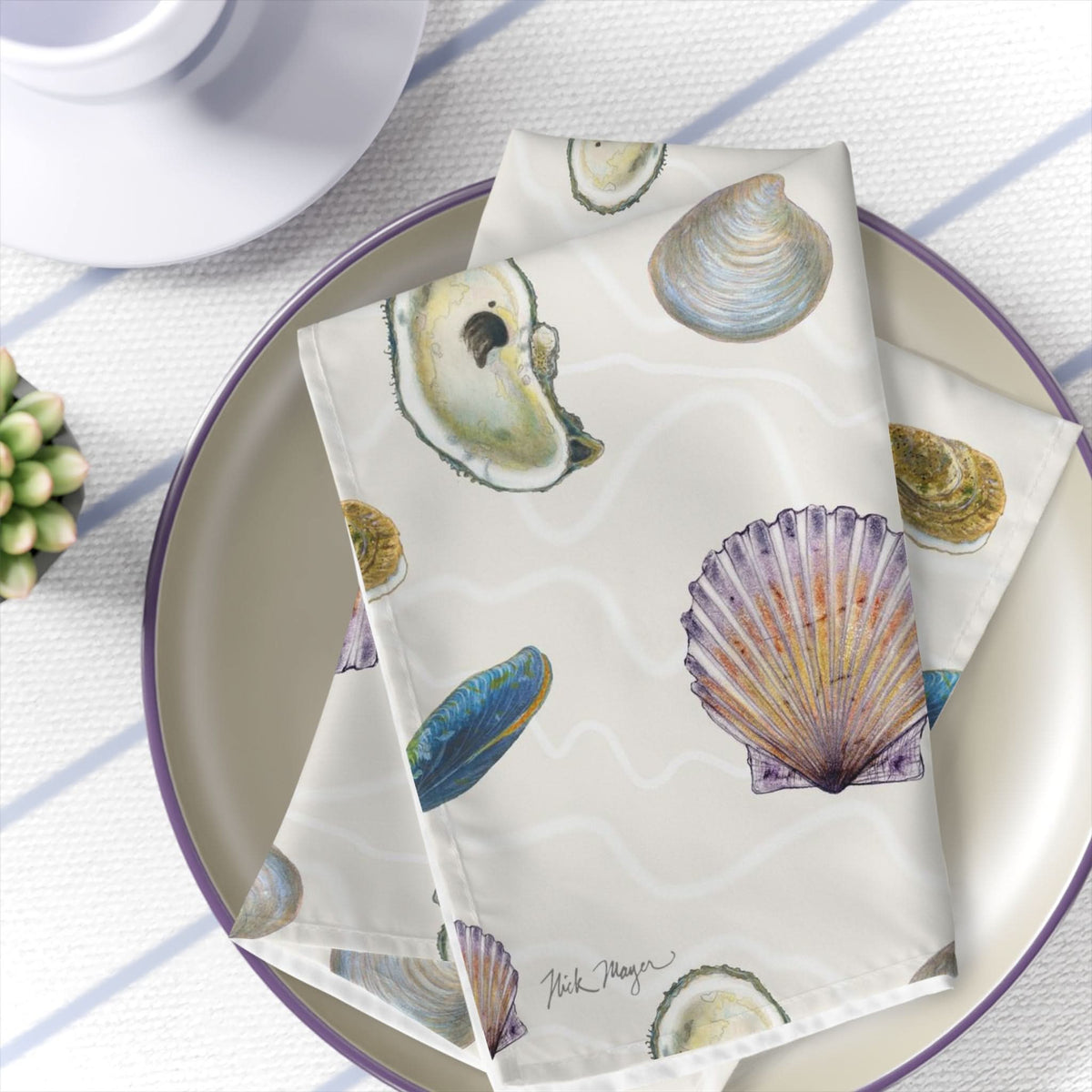 Shells I, 4 Piece Cloth Napkin Set