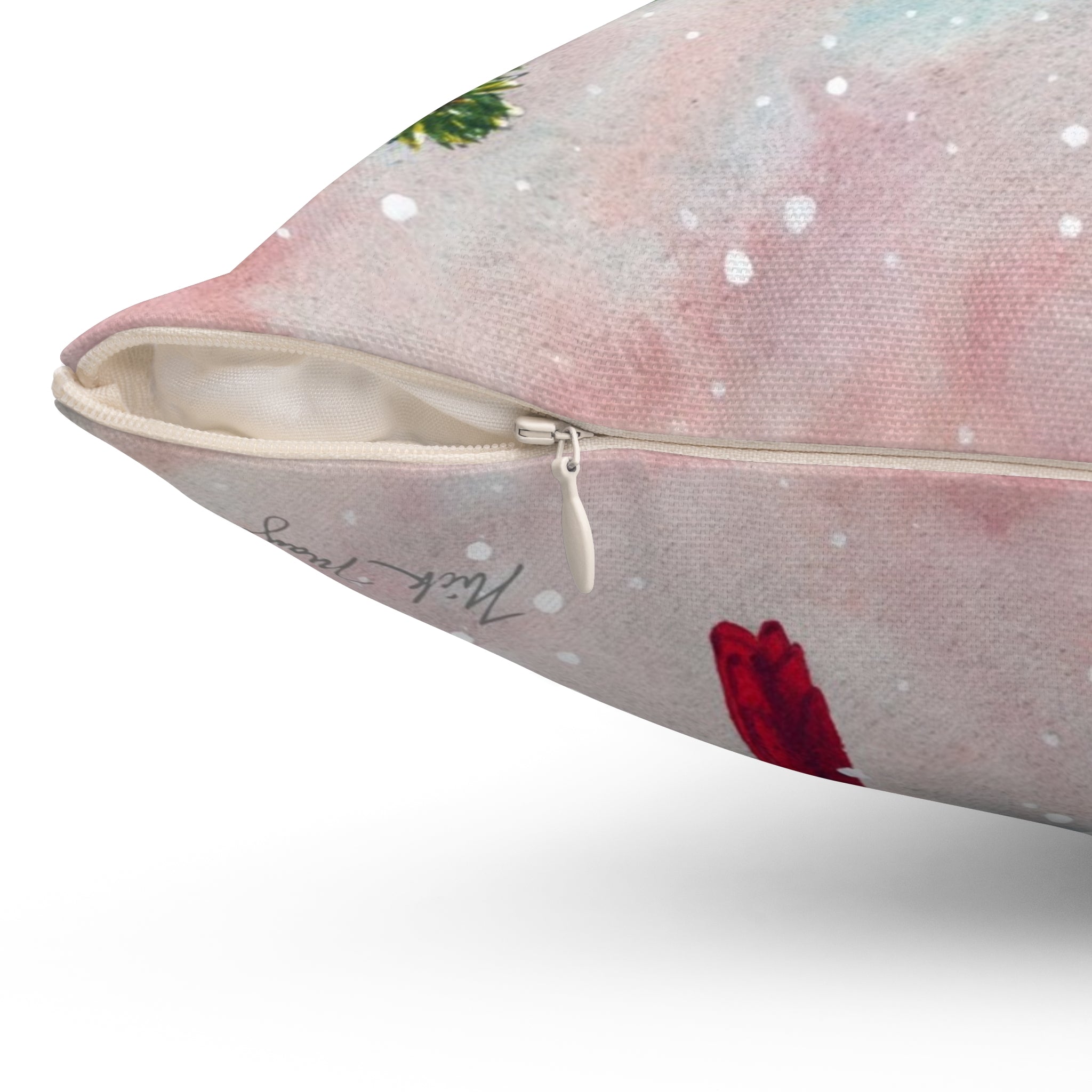 Snowy Cardinal II Throw Pillow