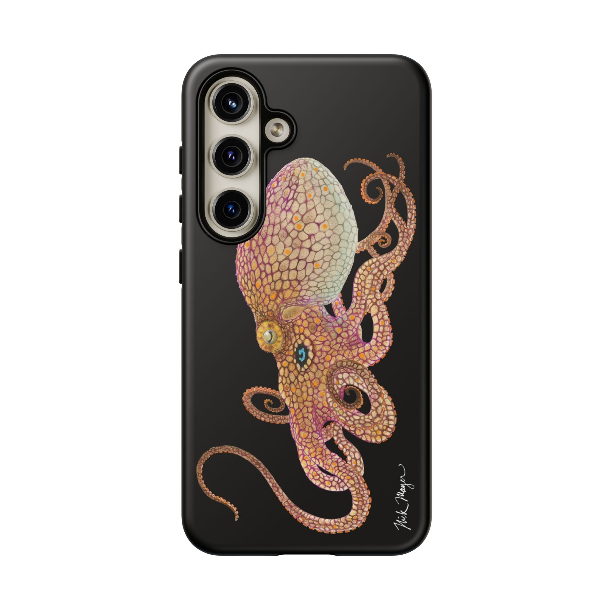 Two Spot Octopus Black Phone Case (Samsung)