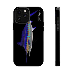 Striped Marlin MagSafe Black iPhone Case