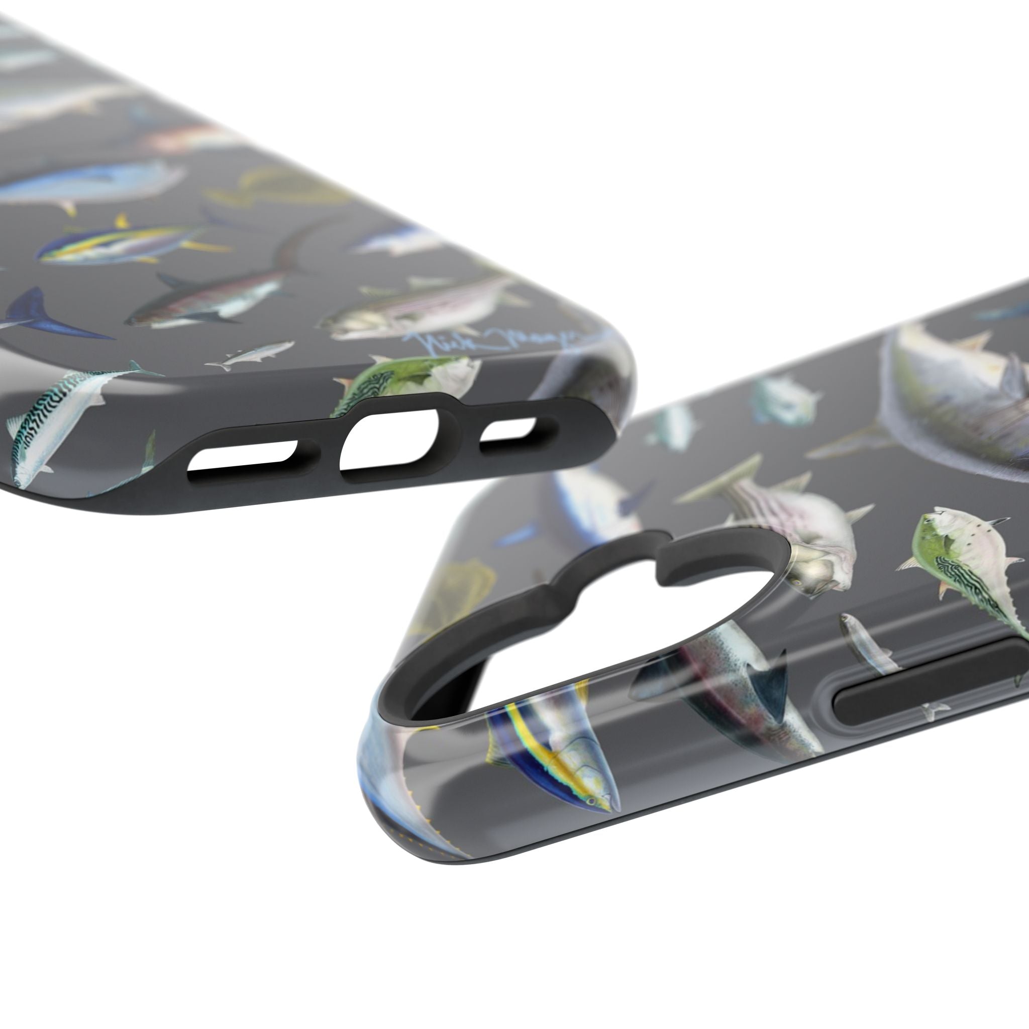 New England Offshore Fish Grey MagSafe iPhone Case