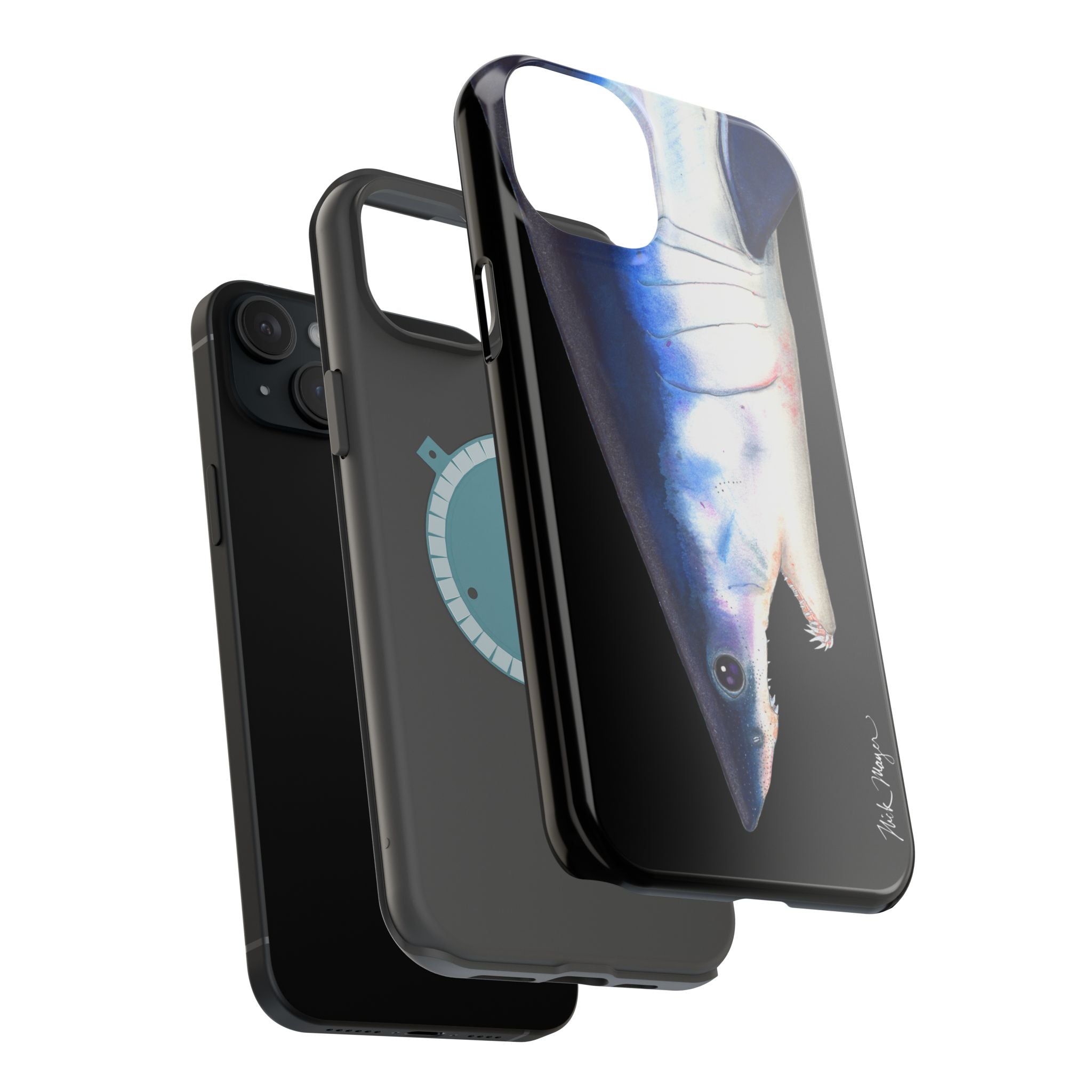 Mako Shark Face MagSafe Black iPhone Case