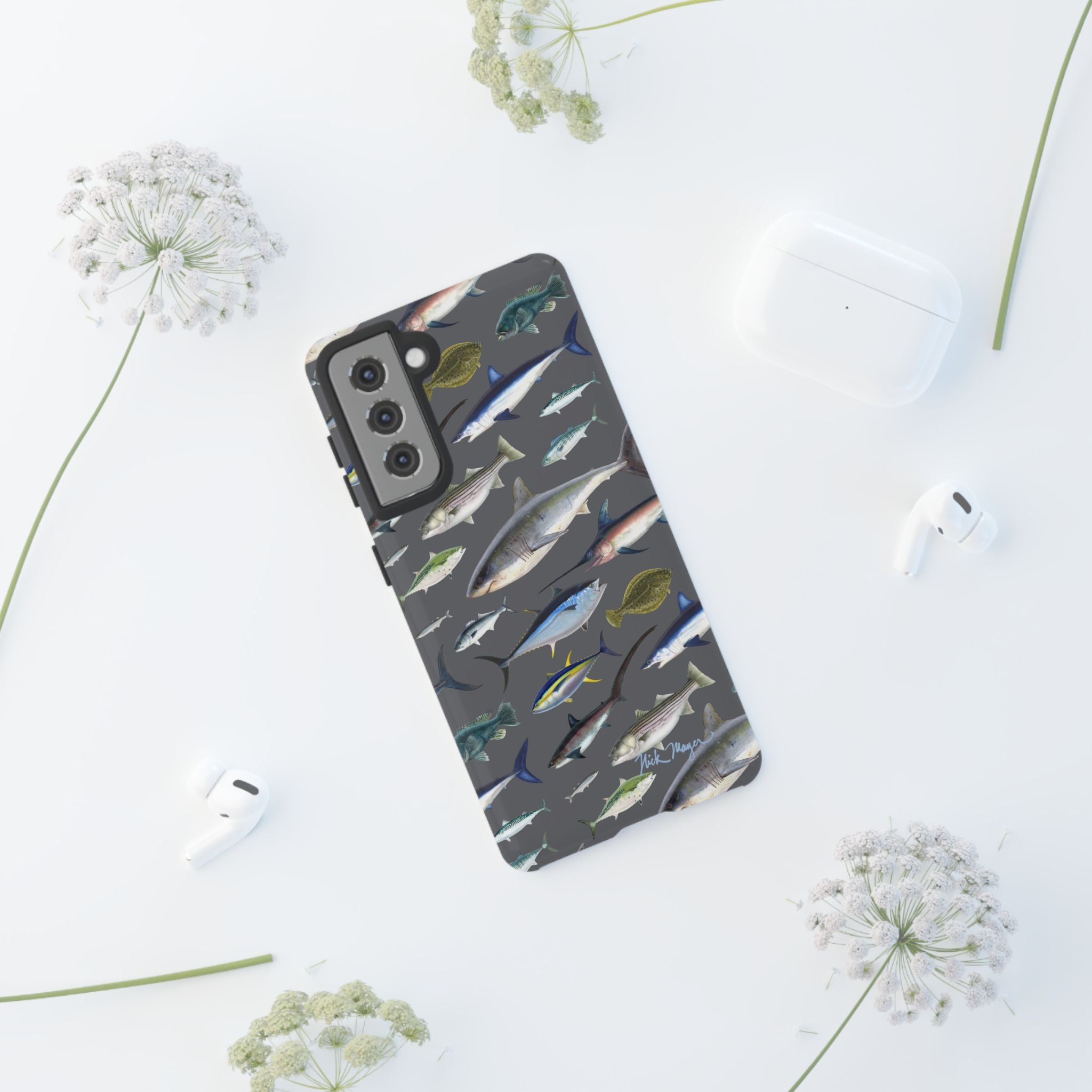 New England Offshore Fish Grey Phone Case, NEW!  (Samsung)