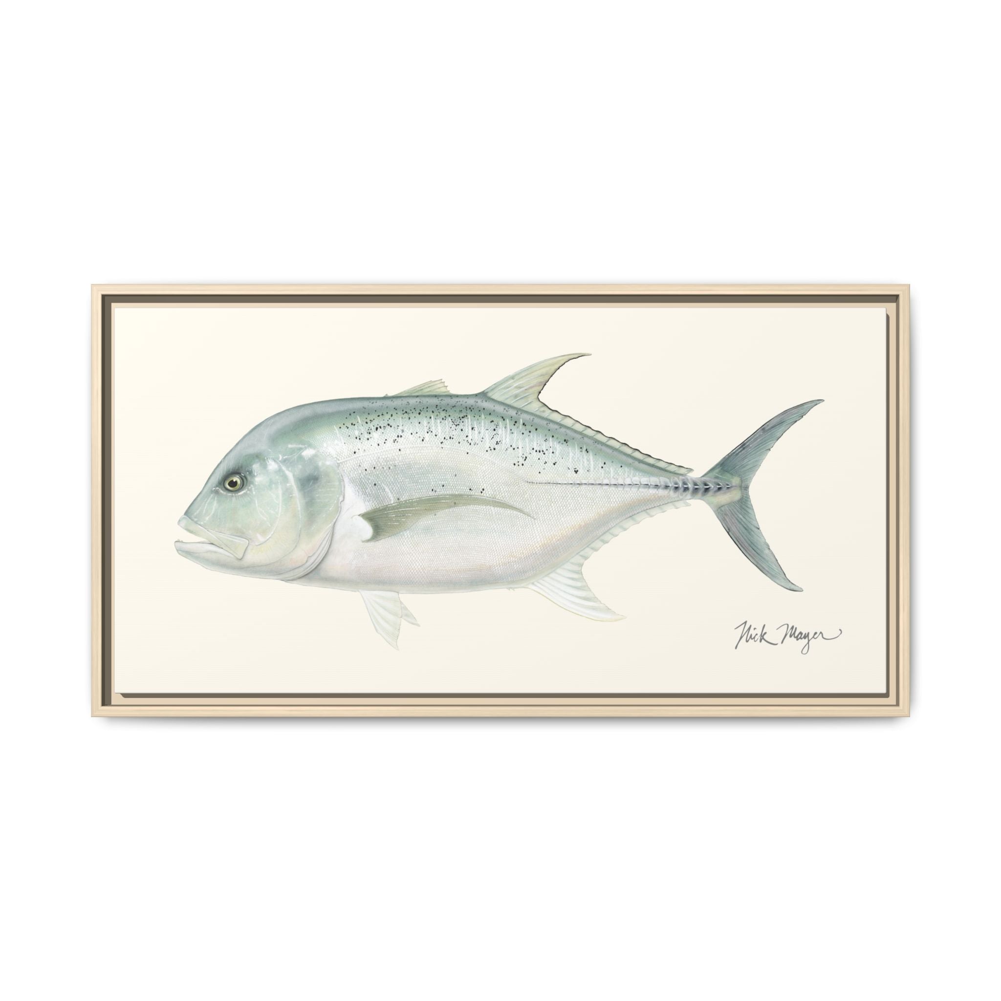 Boss Giant Trevally Framed Canvas Print Printify