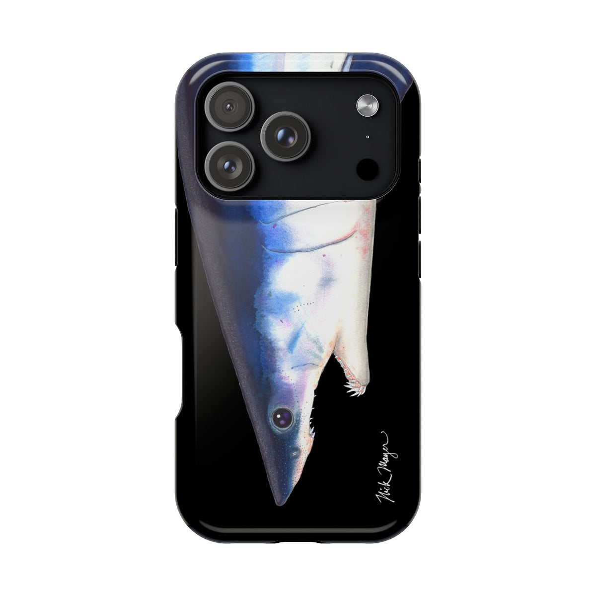 Mako Shark Face MagSafe Black iPhone Case Printify