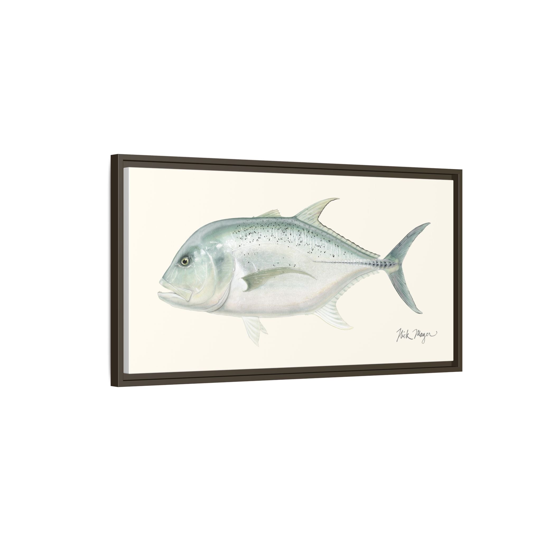 Boss Giant Trevally Framed Canvas Print Printify