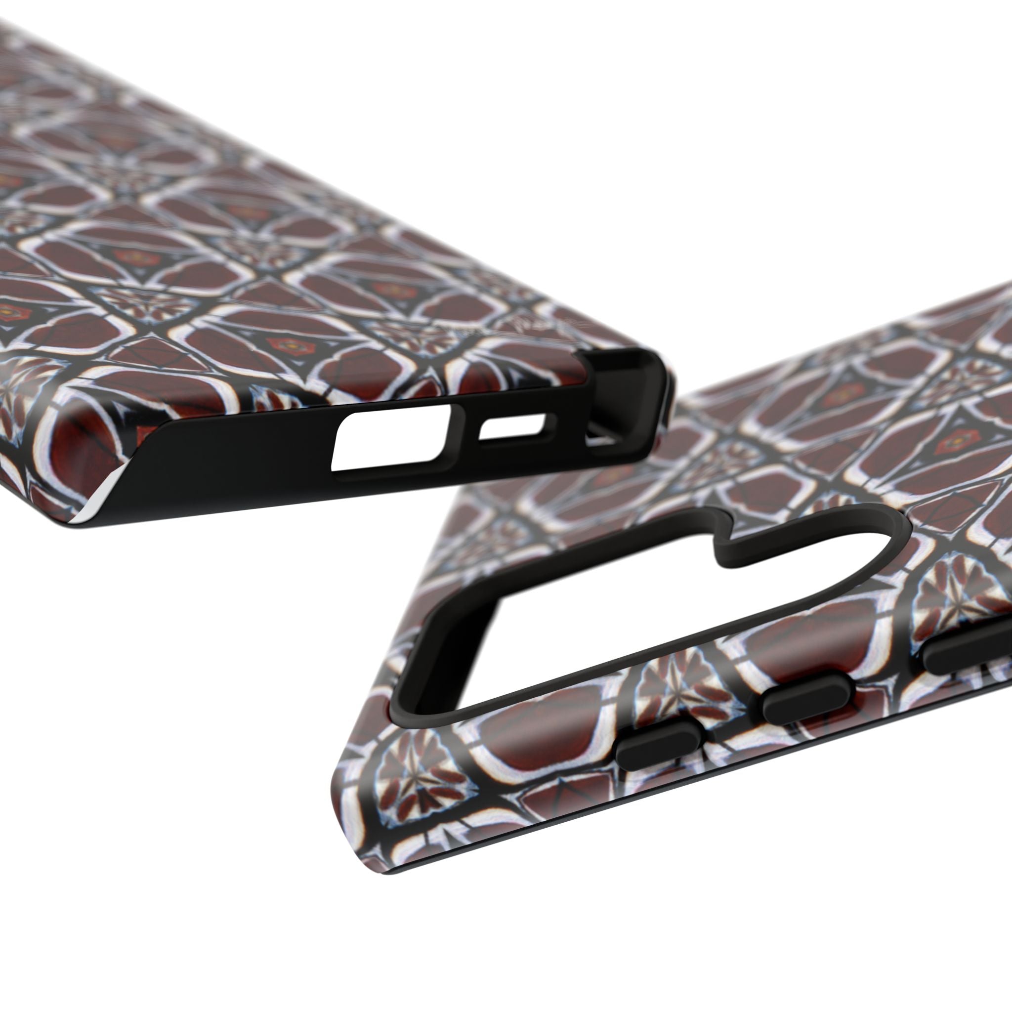 Maroon Butterfly Pattern Phone Case (Samsung)