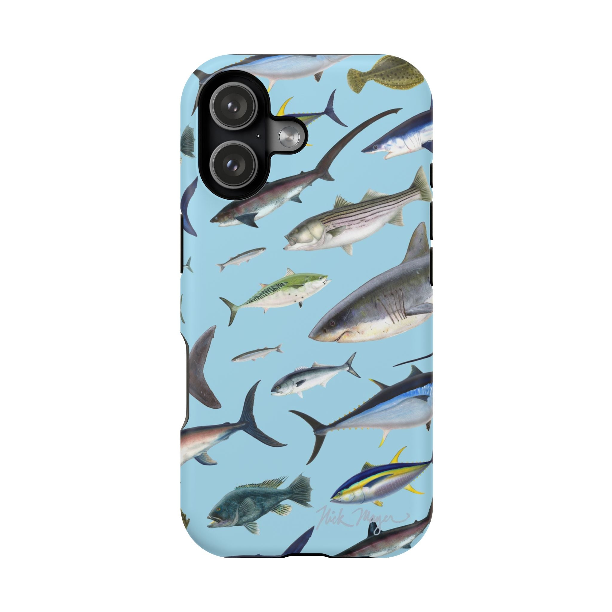 New England Fish Blue MagSafe iPhone Case