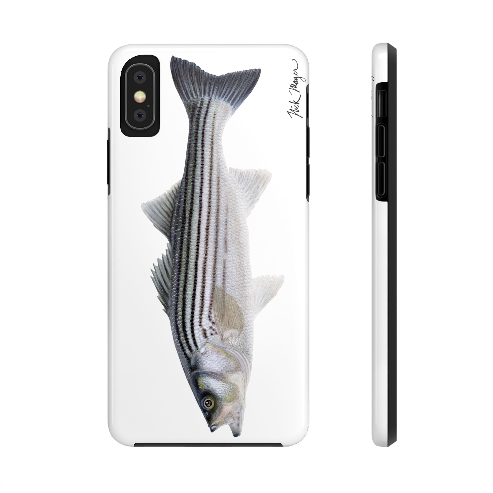 Schoolie Striper White Phone Case (iPhone)