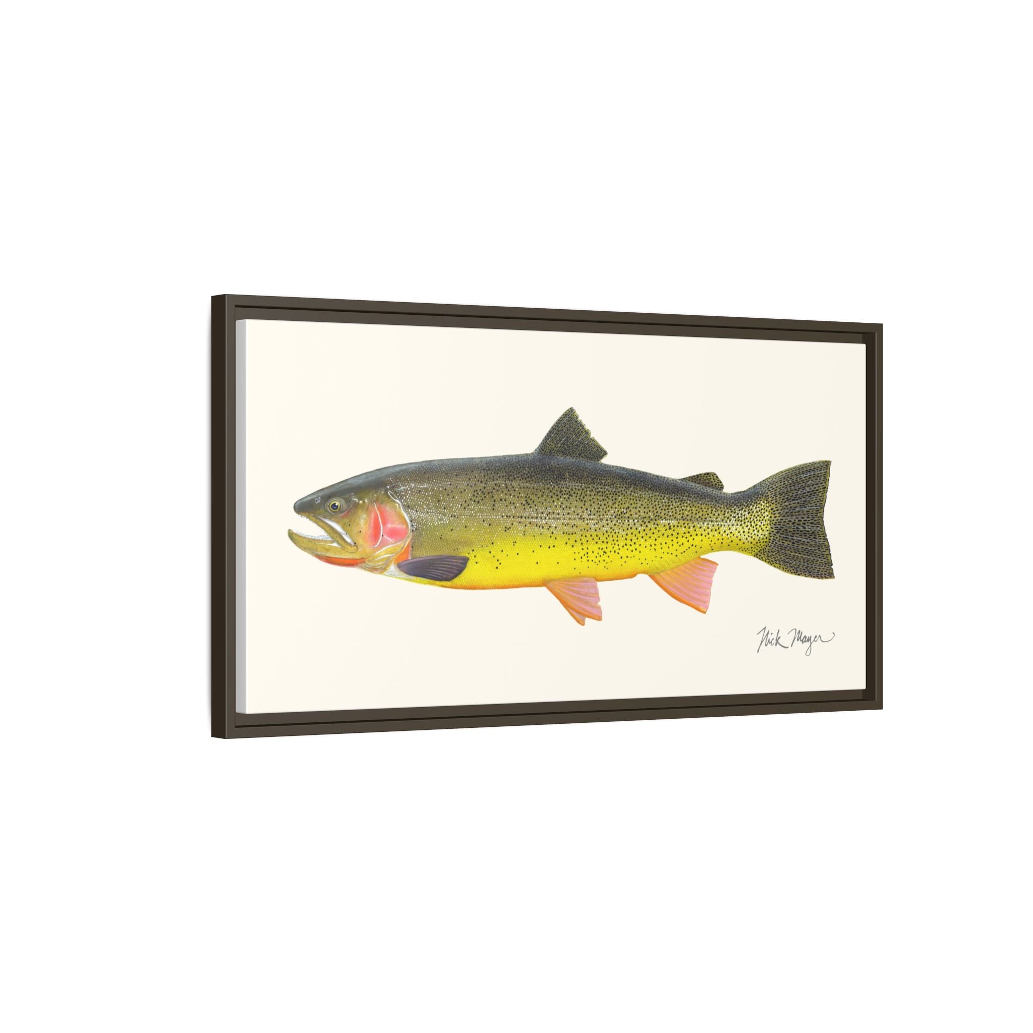 Cutthroat Trout III Framed Canvas Print Printify