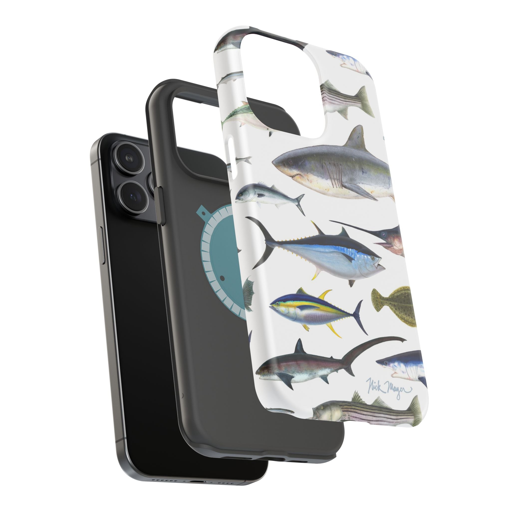 New England Fish White MagSafe iPhone Case