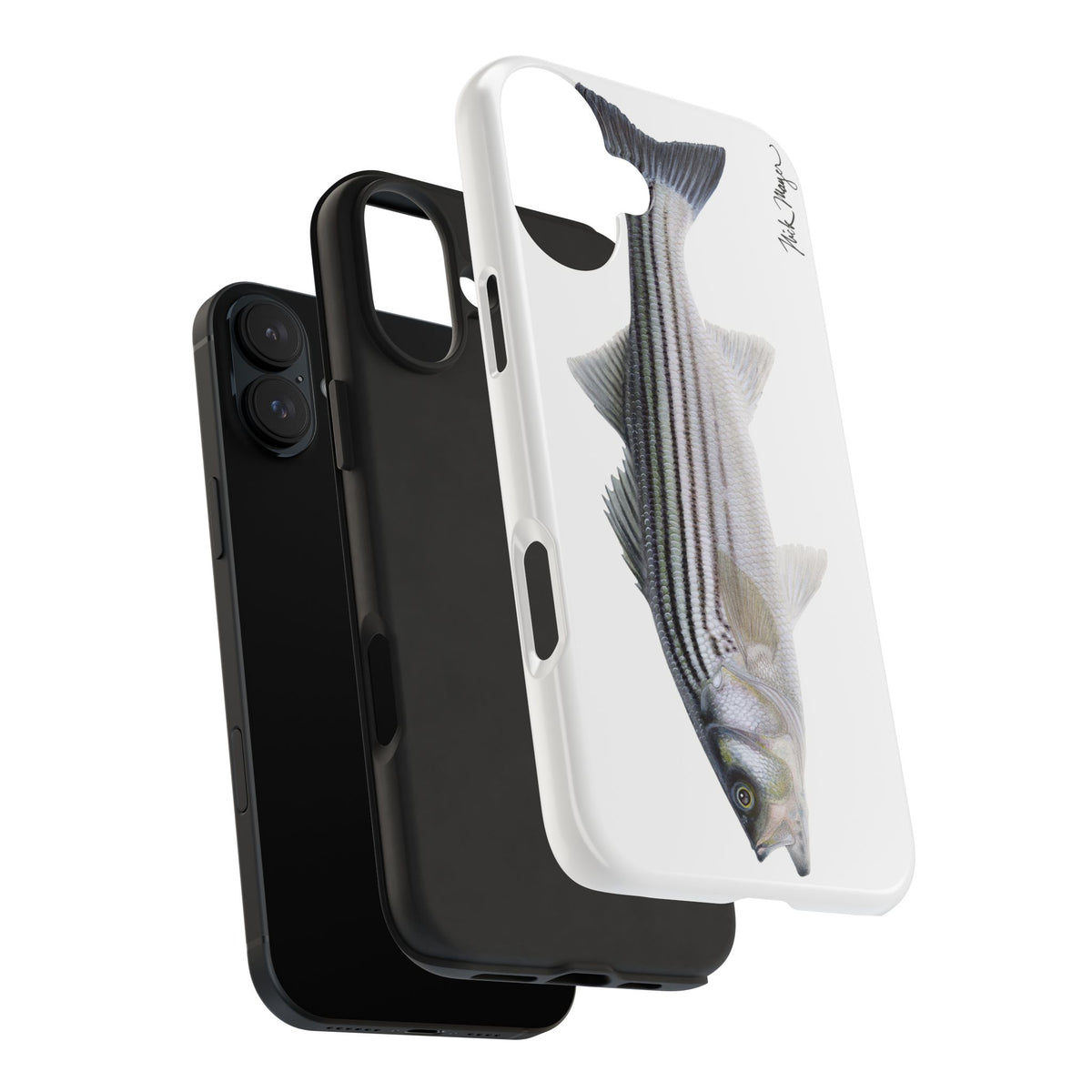 Schoolie Striper White Phone Case (iPhone) Printify