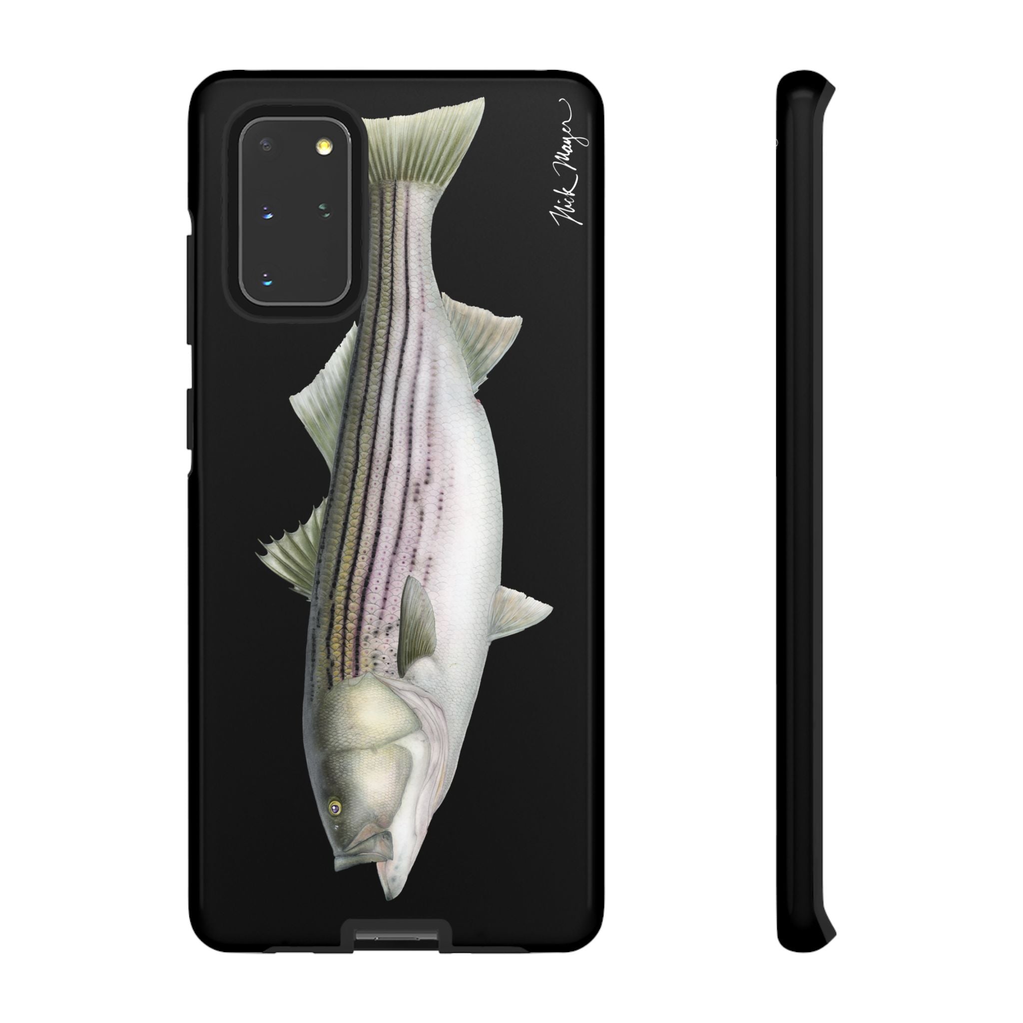 30 lb Striper Black Phone Case (Samsung) Printify